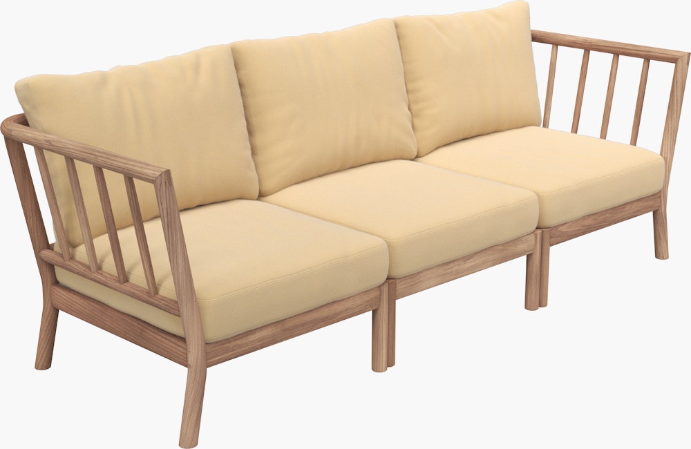 Tradition Outdoor Three Seater Sofa - Honey Yellow