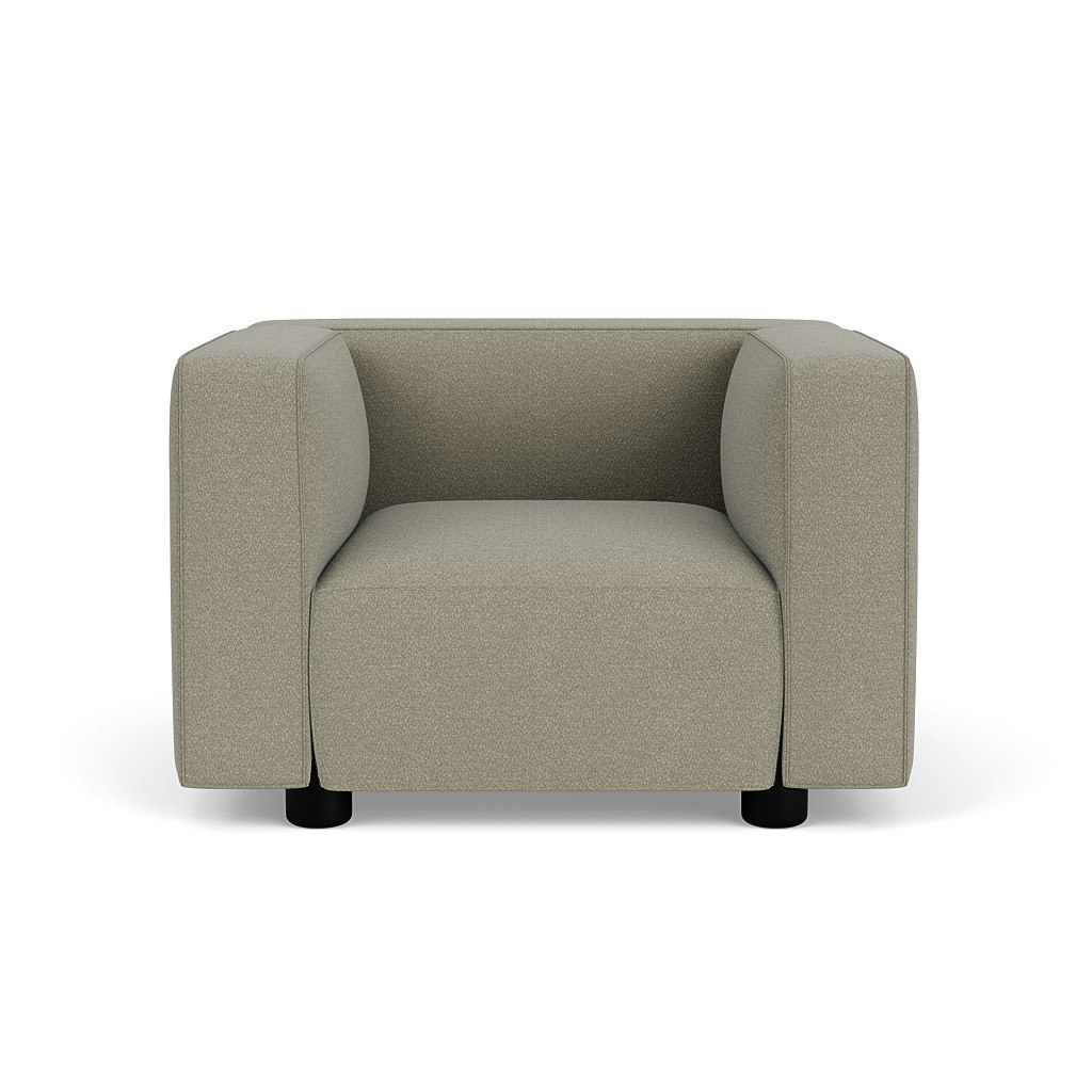 Barber Osgerby Armchair -  Black Lacquer, Classic Boucle, Transit