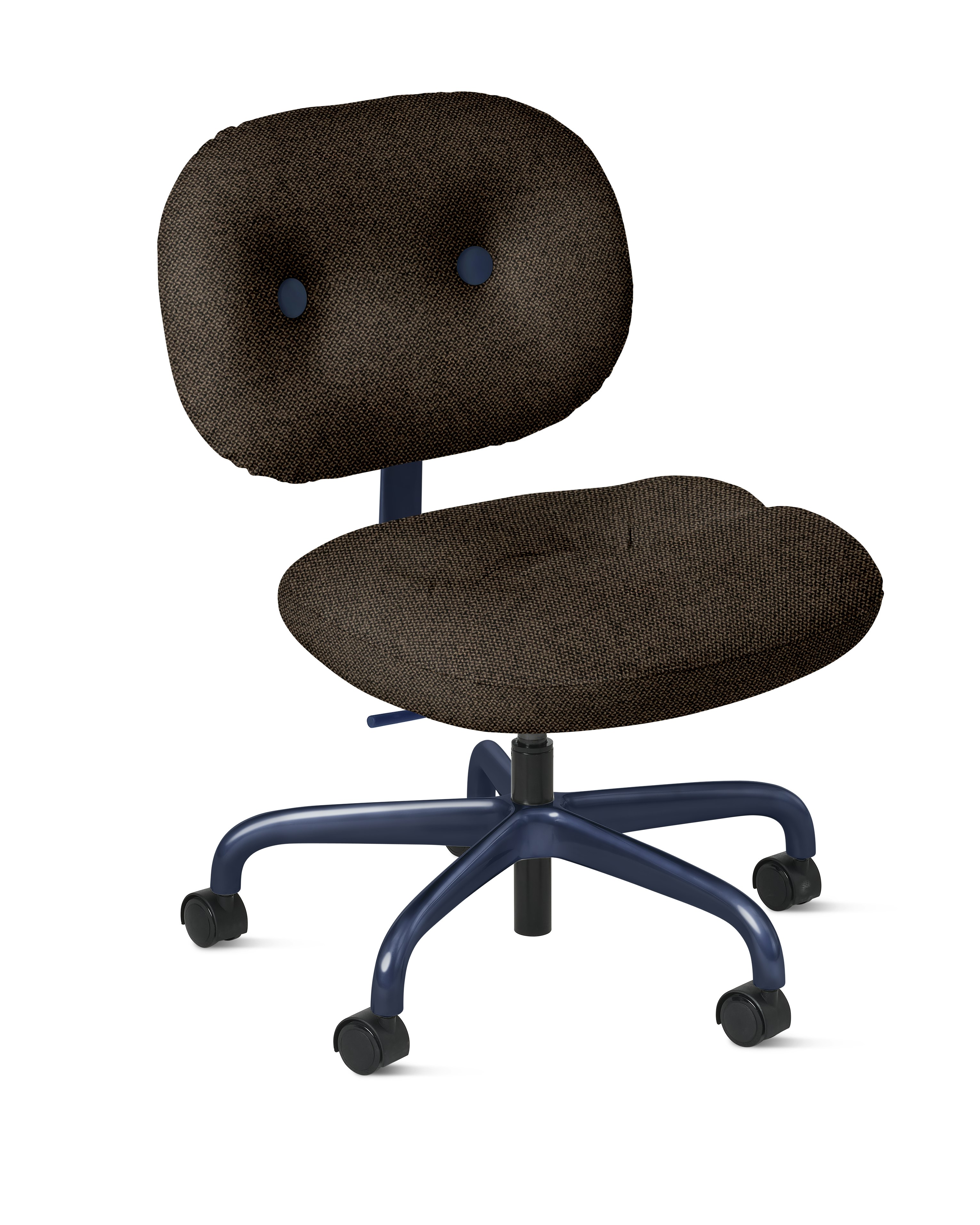 Morrison Hannah Task Chair - Without Arms,  Hourglass,  Mocha,  Iris,  Soft Caster FSC Certified