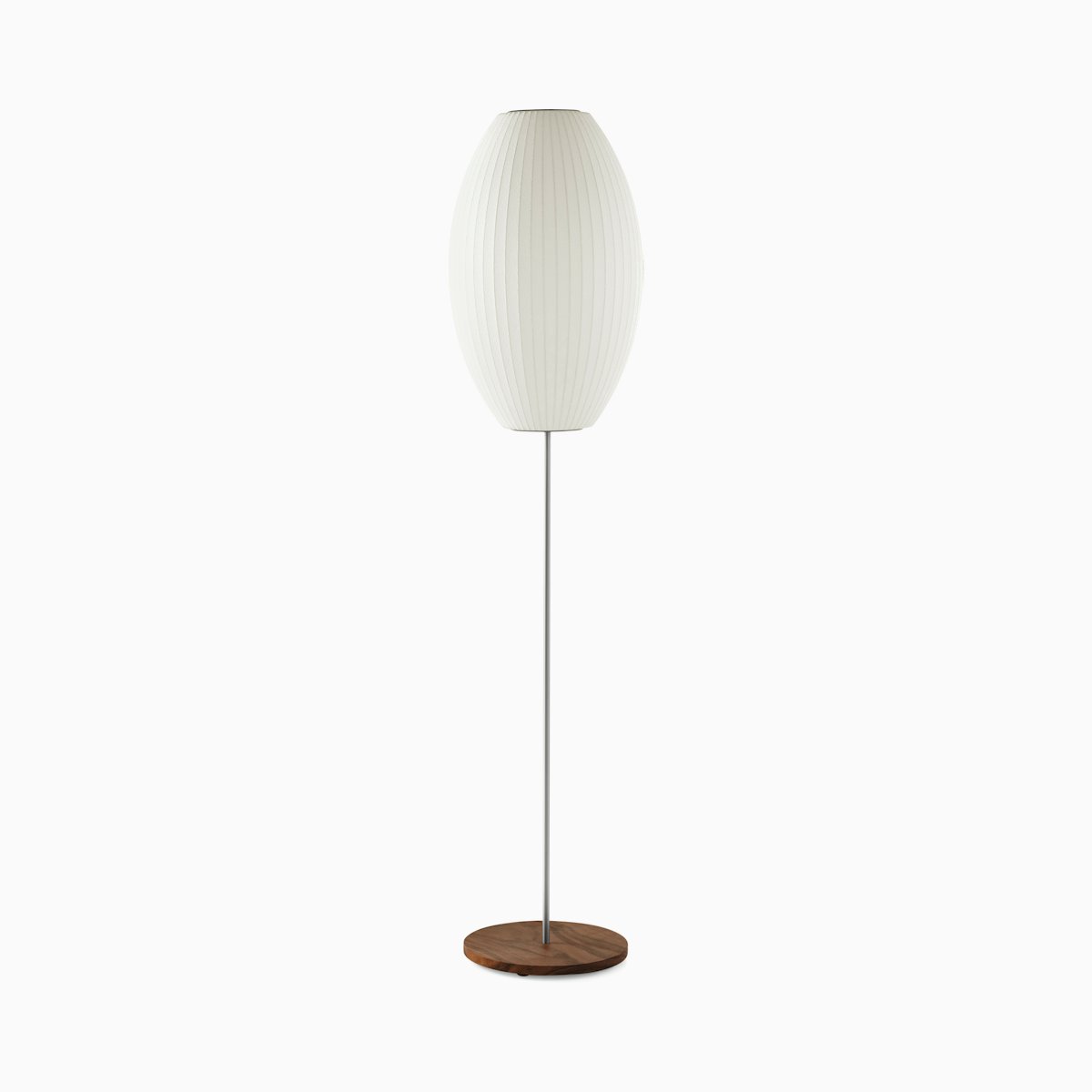 Nelson Cigar Lotus Floor Lamp Nelson Cigar Lotus Floor Lamp, Walnut