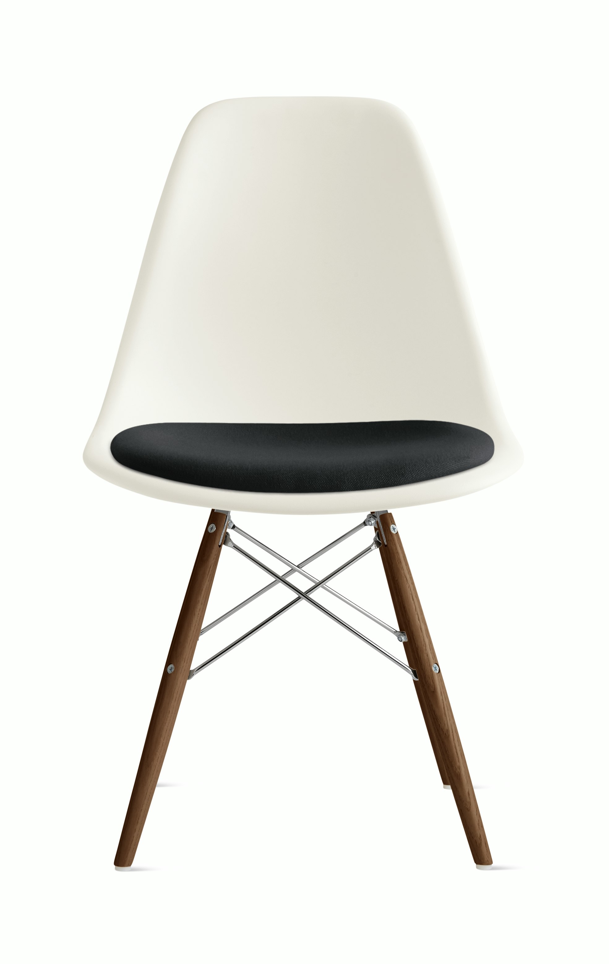 Eames Molded Plastic Side Chair with Seat Pad