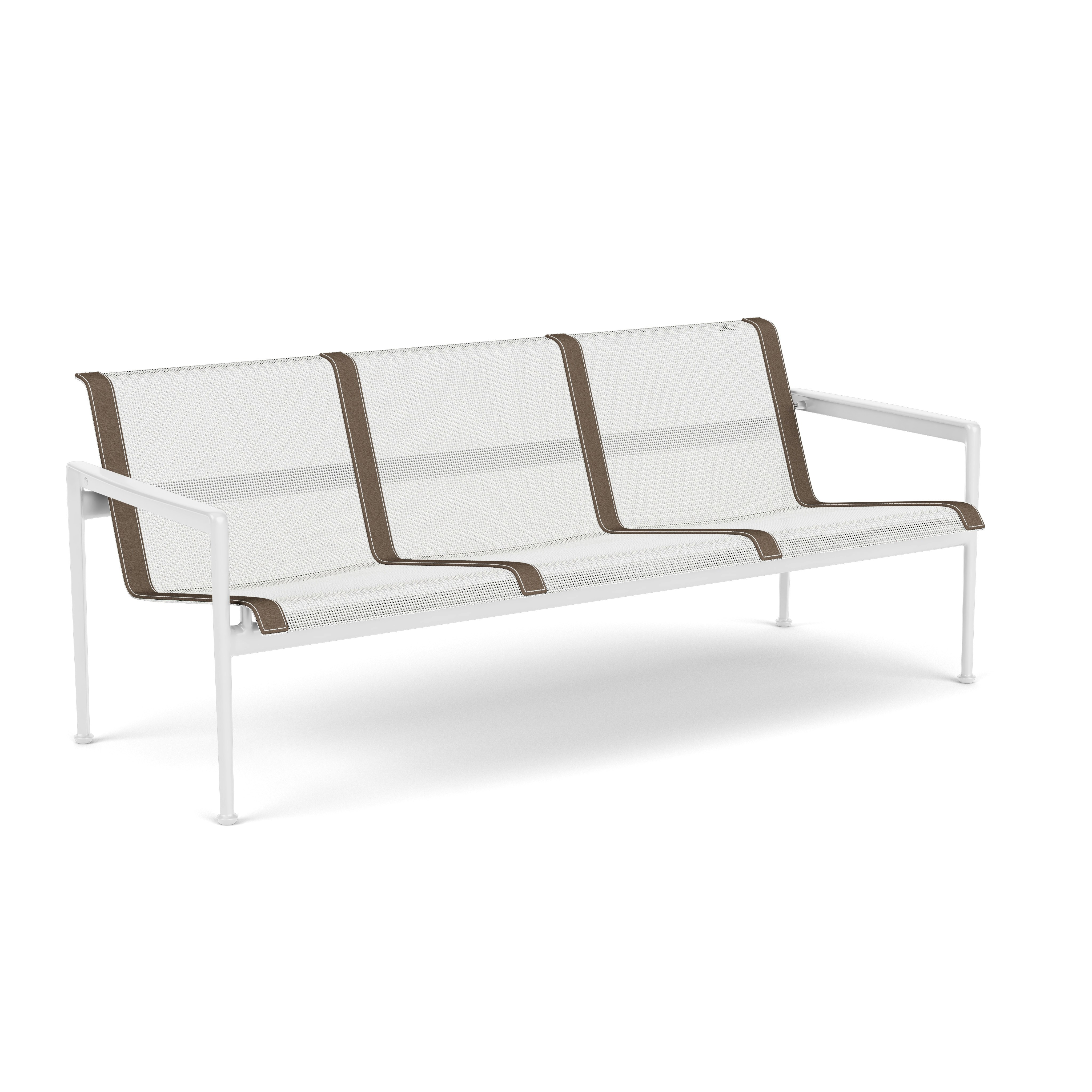 1966 Sofa - 3 Seater, White, Brown, White