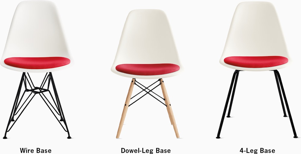 Eames Molded Plastic Side Chair with Seat Pad