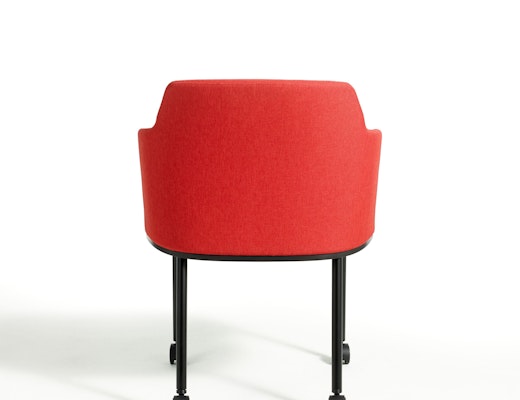 Remix Side Chair casters side seating mobile upholstered 4-leg 4 leg