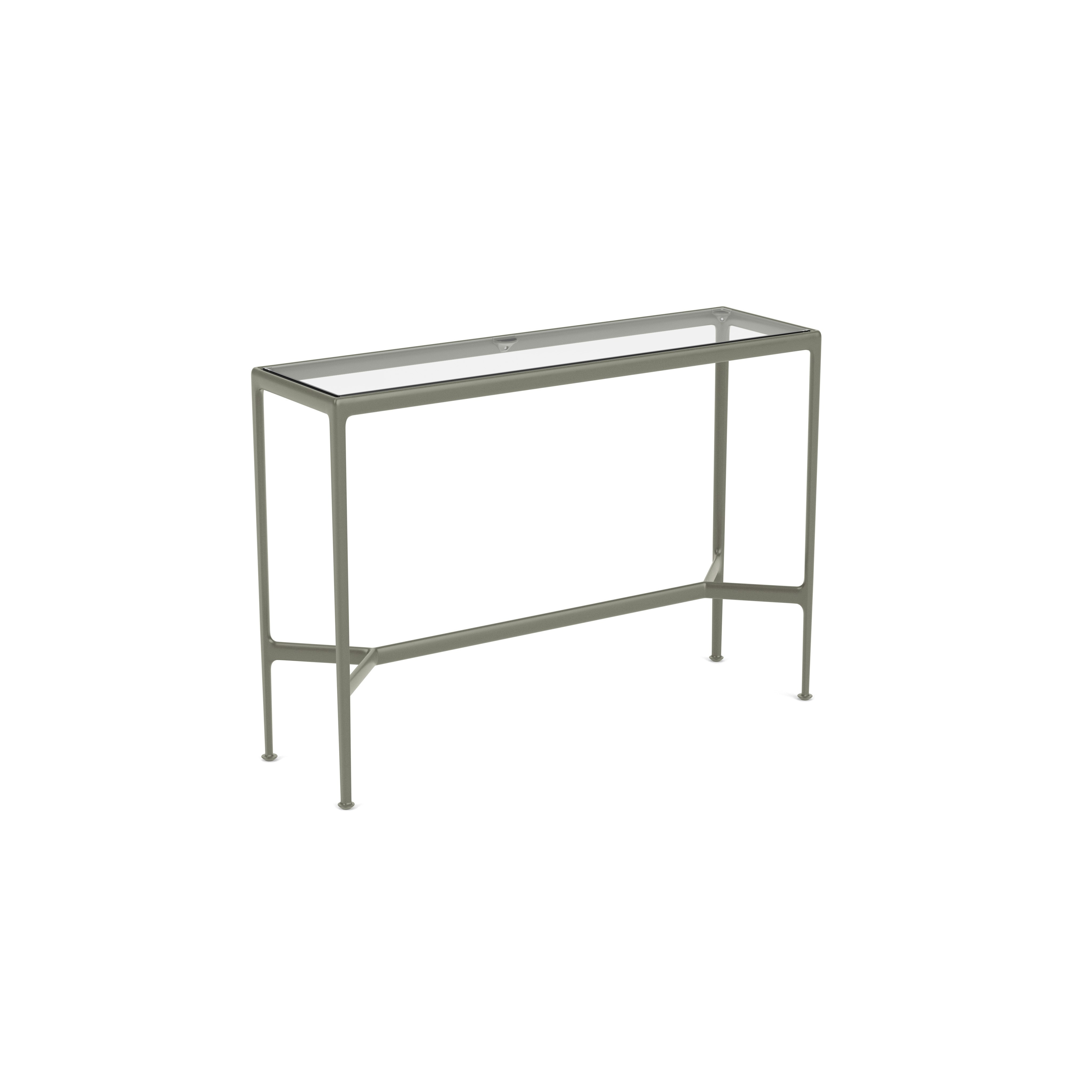 1966 High Table - Bar Height, 60" x 18", Clear Glass, Light Bronze