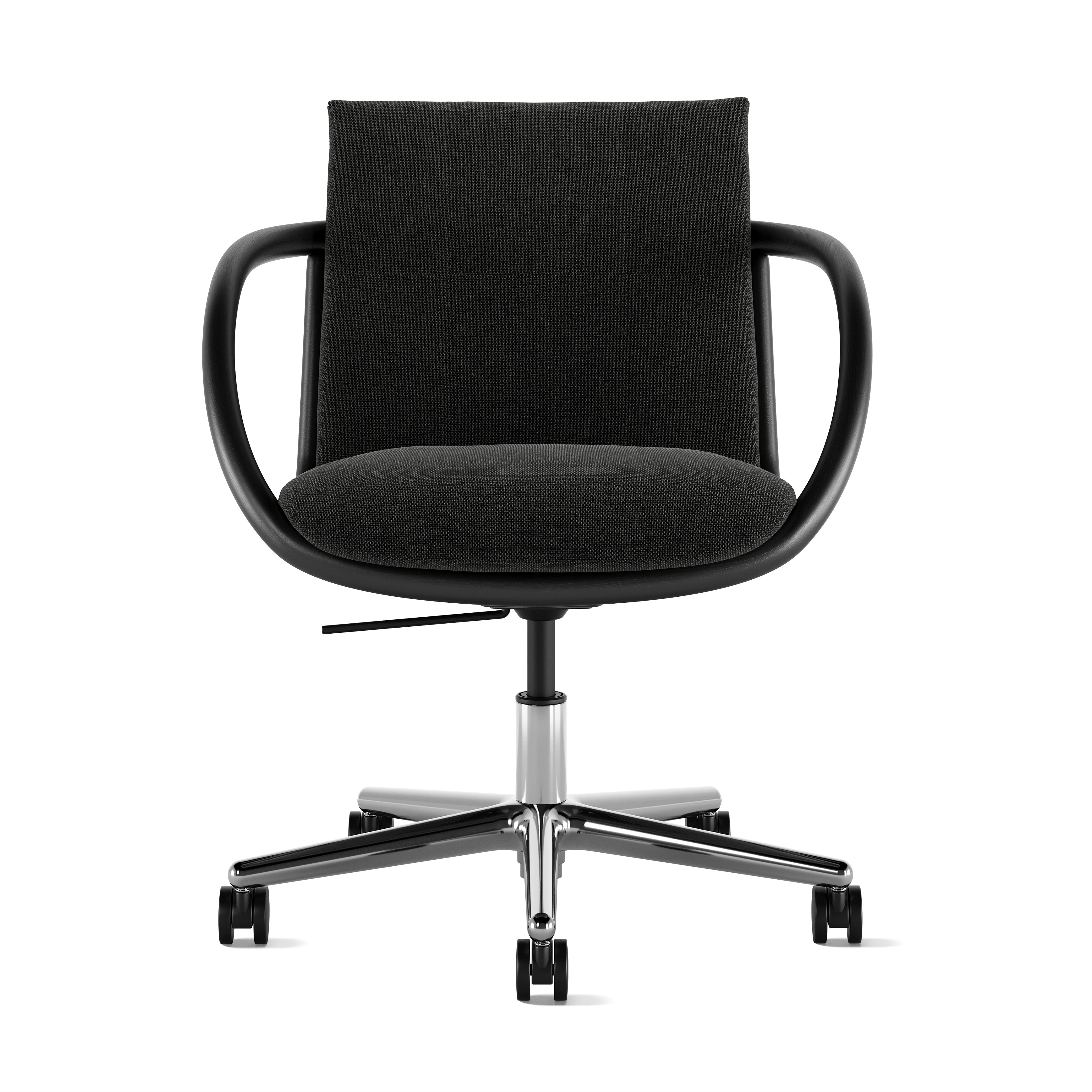 Full Loop Task Chair - Mode Talus,  Ebony,  Polished Aluminum