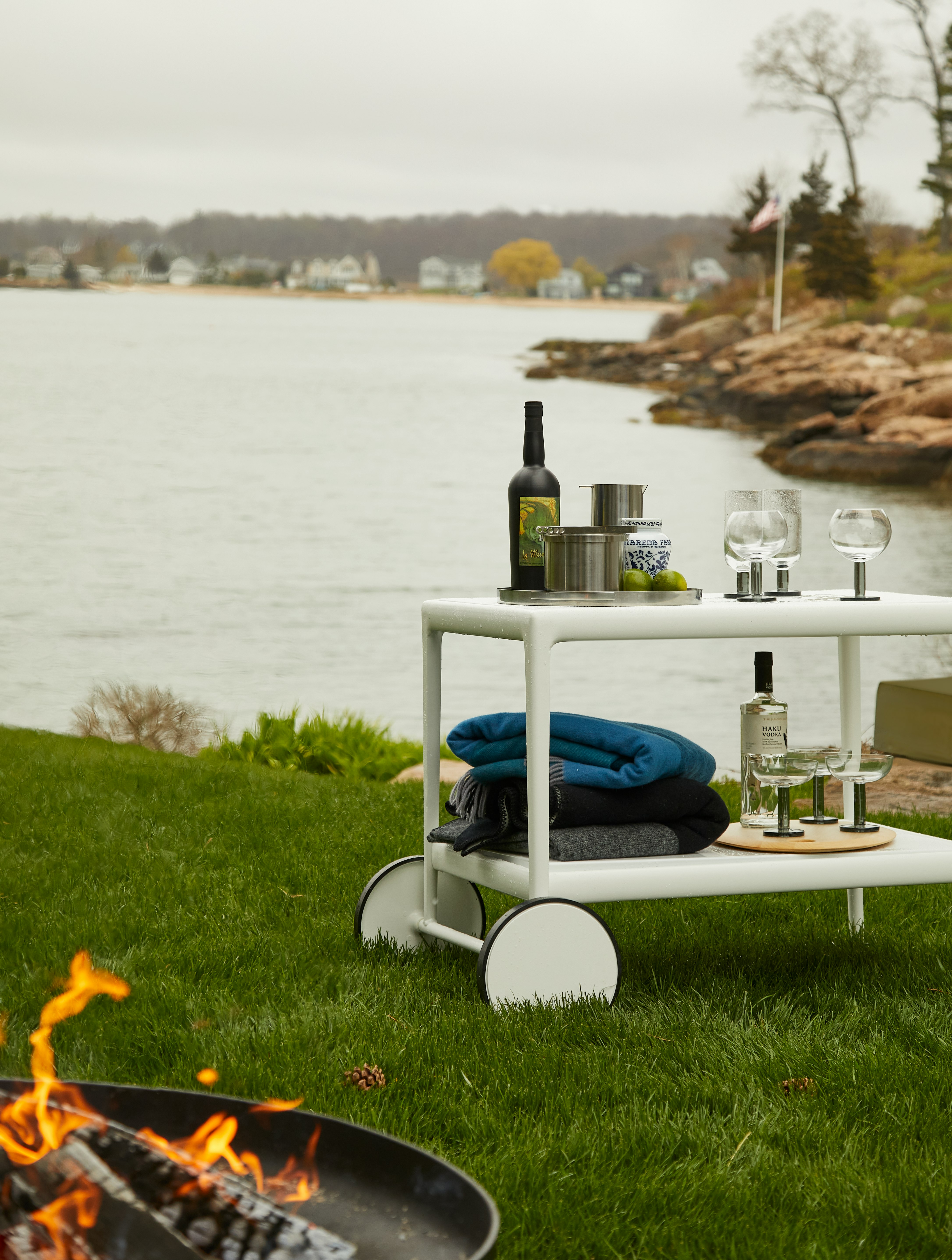 1966 Porcelain Serving Cart