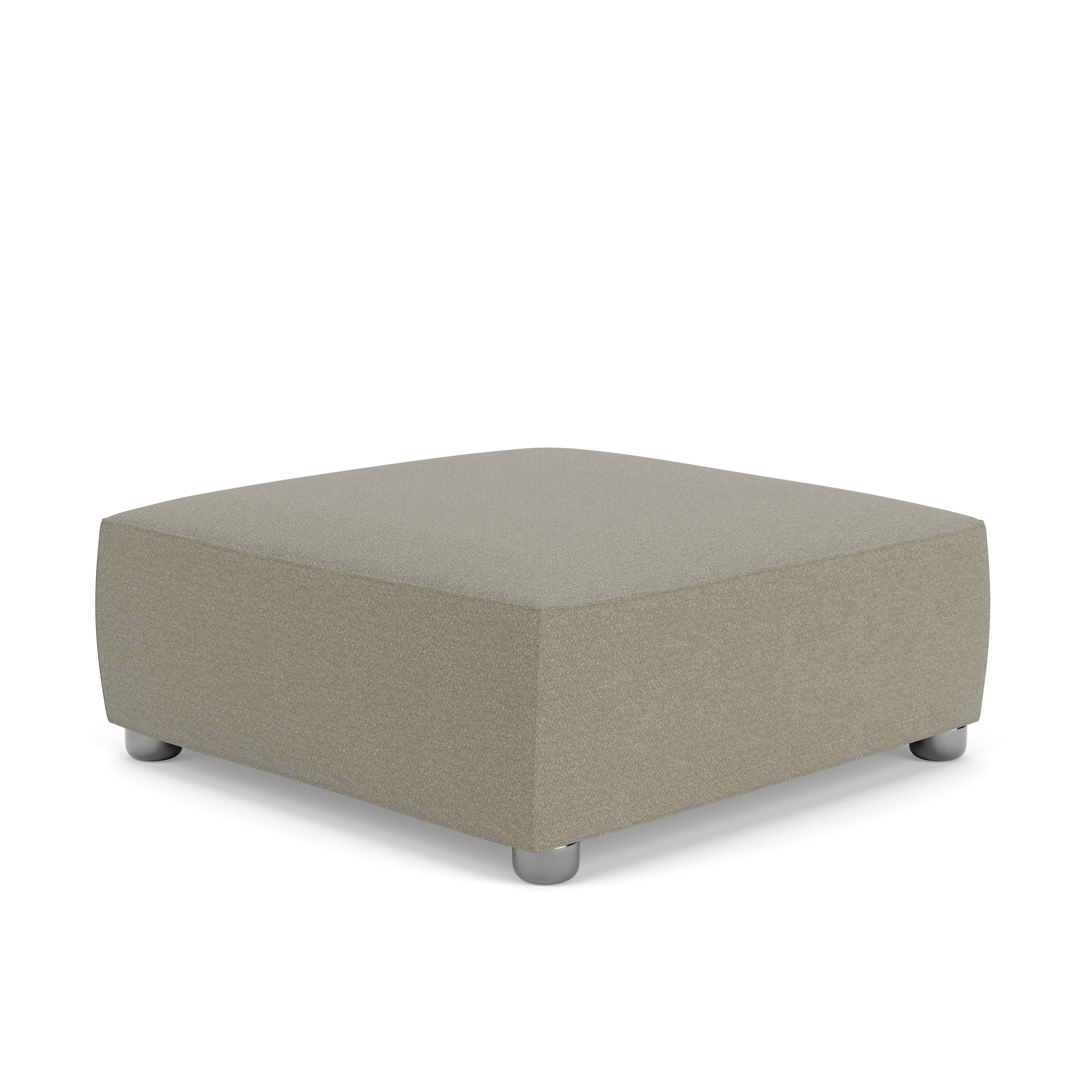 Barber Osgerby Ottoman -  Medium, Chrome, Classic Boucle, Transit