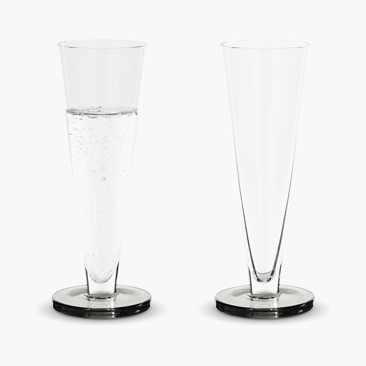 Puck Flute Glasses - Set of 2 Puck Flute Glasses - Set of 2