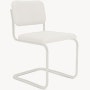 Cesca Upholstered Chair - Side Chair ,  Fully upholstered,   hourglass,  air,  white frame