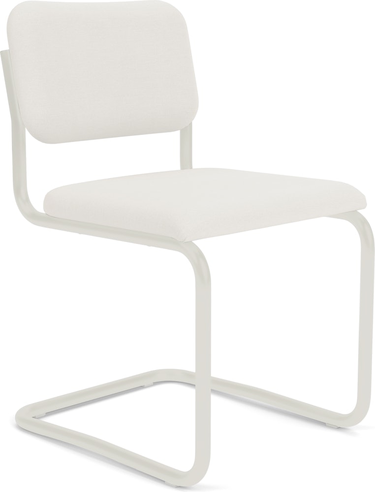 Cesca Upholstered Chair - Side Chair ,  Fully upholstered,   hourglass,  air,  white frame