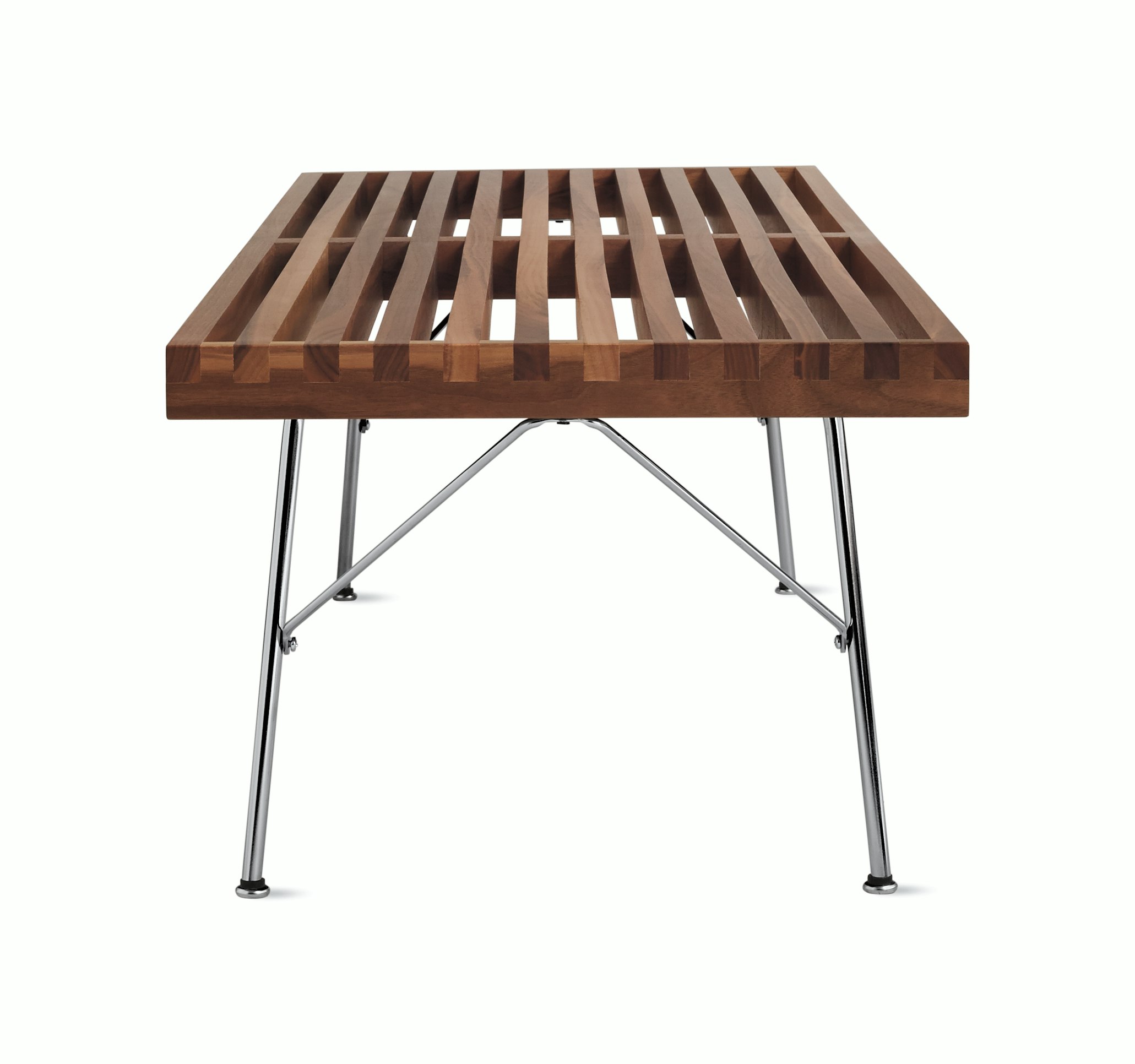 Nelson Platform Bench Walnut