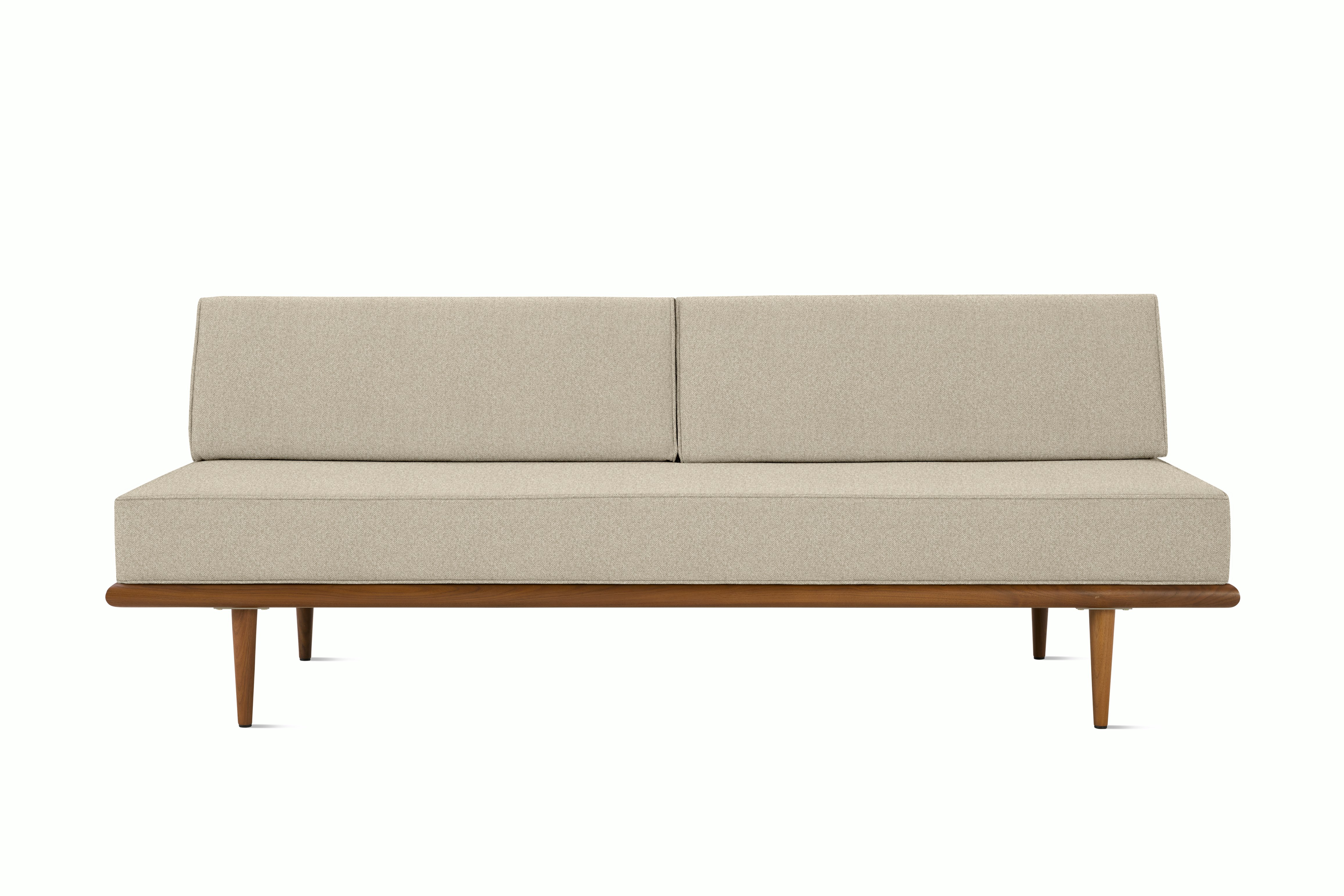 Nelson Daybed - Back Bolster,  Walnut,  Beck,  Patisserie,  Taper