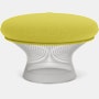 Platner Ottoman - Polished Nickel,  Classic Boucle,  Chartreuse