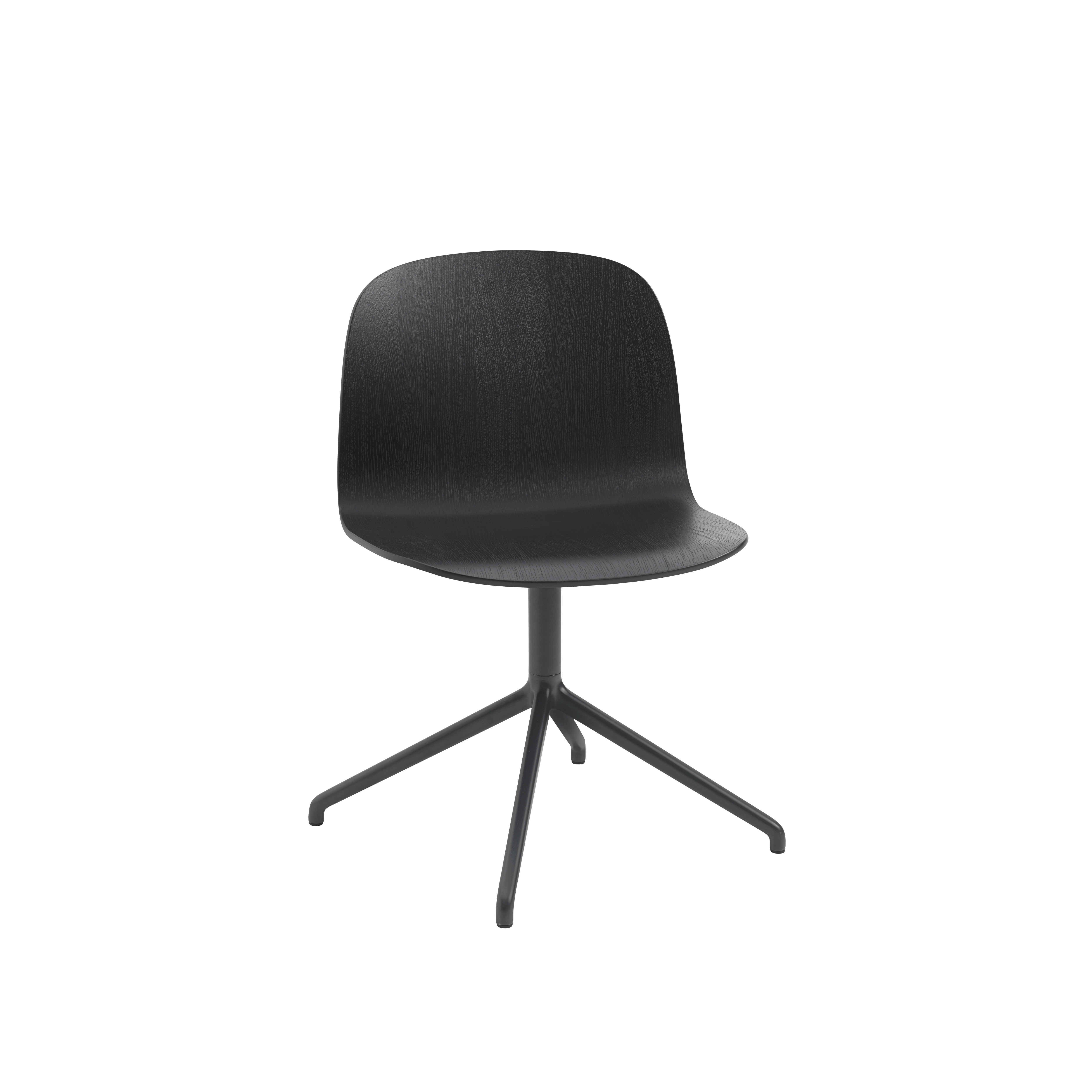 Visu 4 Point Swivel Side Chair, Black