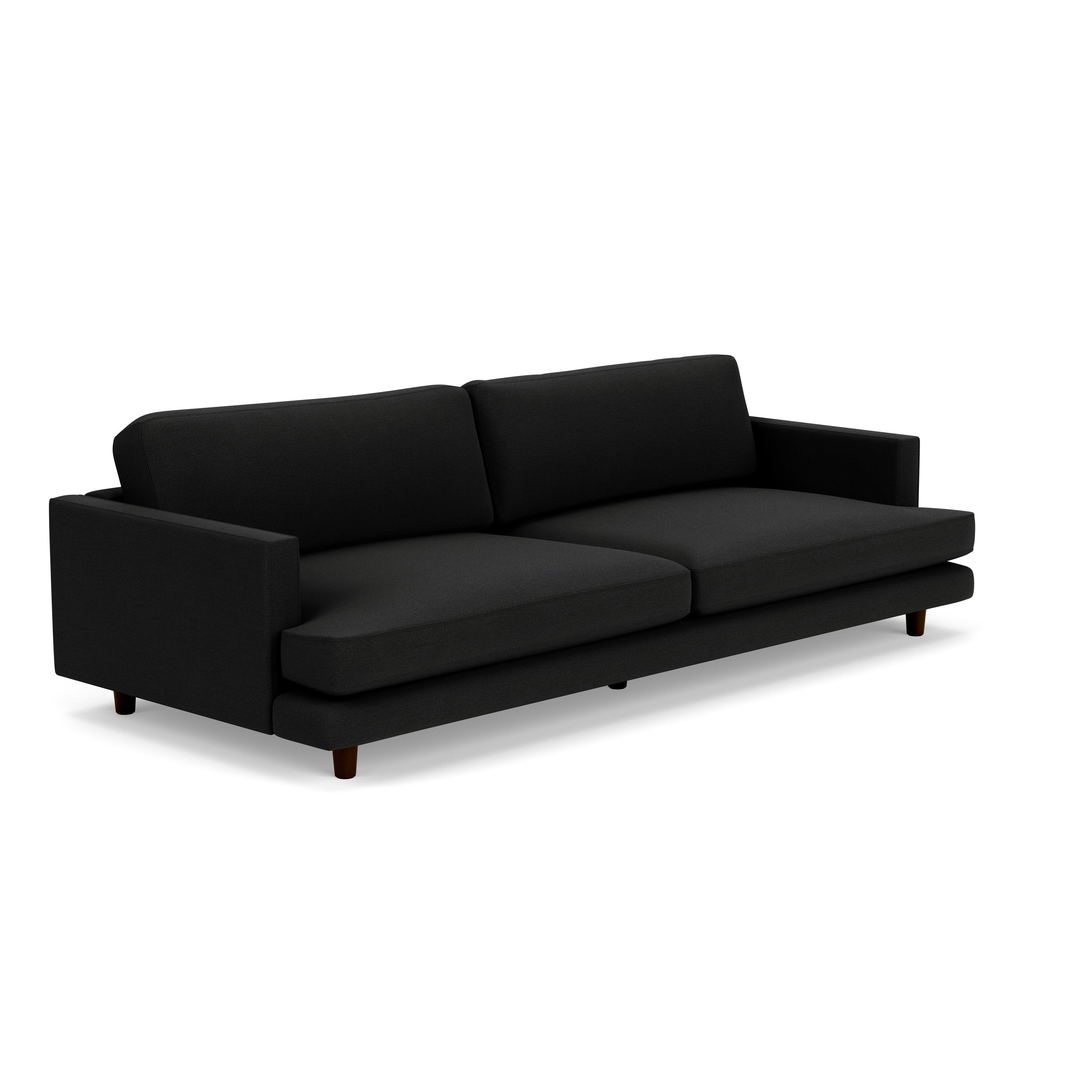 D'Urso Sofa - Hourglass, Caviar, Burnt Walnut on Oak