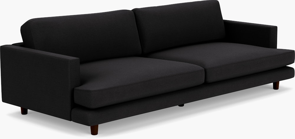 D'Urso Sofa - Hourglass, Caviar, Burnt Walnut on Oak