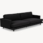 D'Urso Sofa - Hourglass, Caviar, Burnt Walnut on Oak