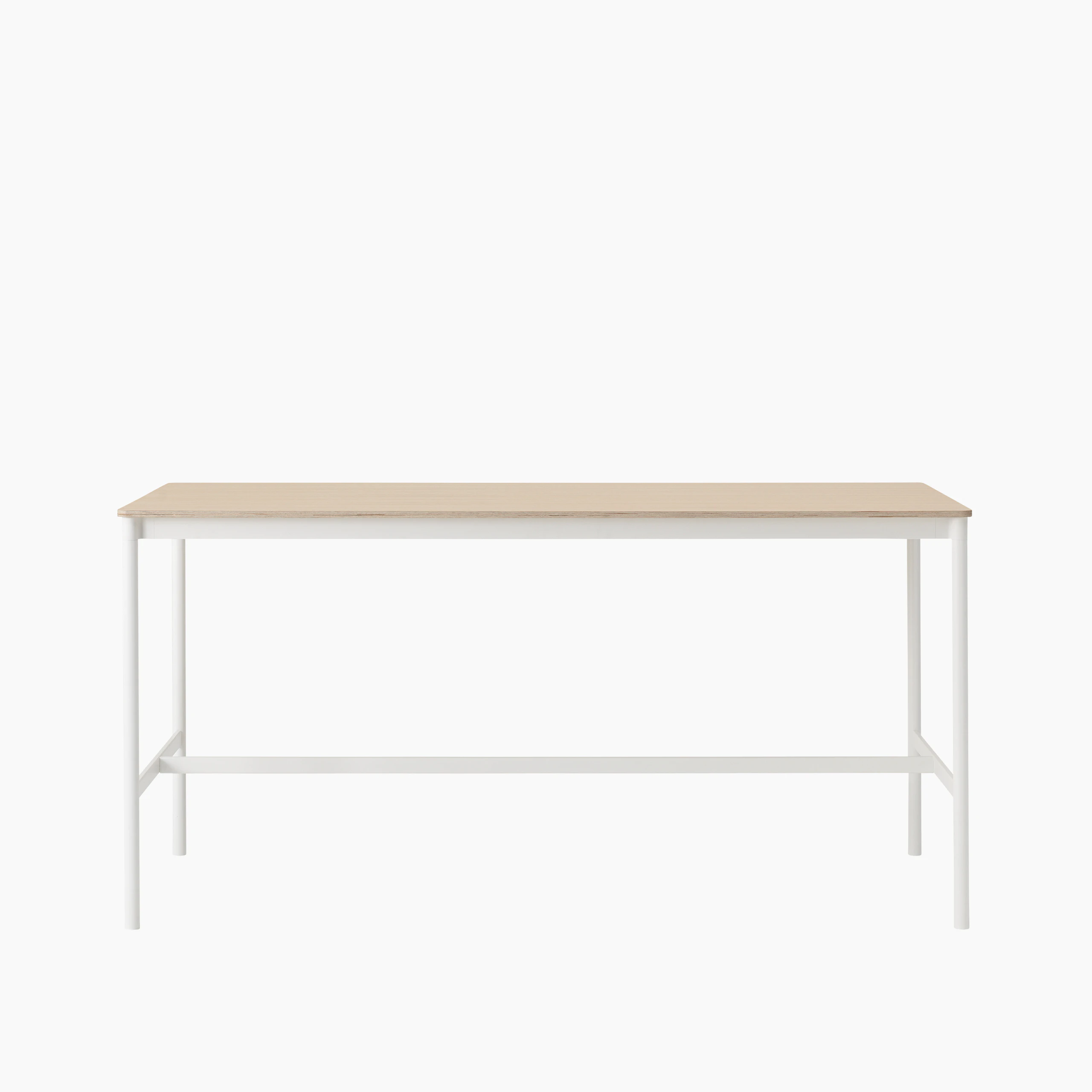 Base high table 80x190 h95 oak veneer white front