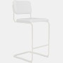 Cesca Upholstered Stool - Fully Upholstered,  Volo Leather,  White,  White