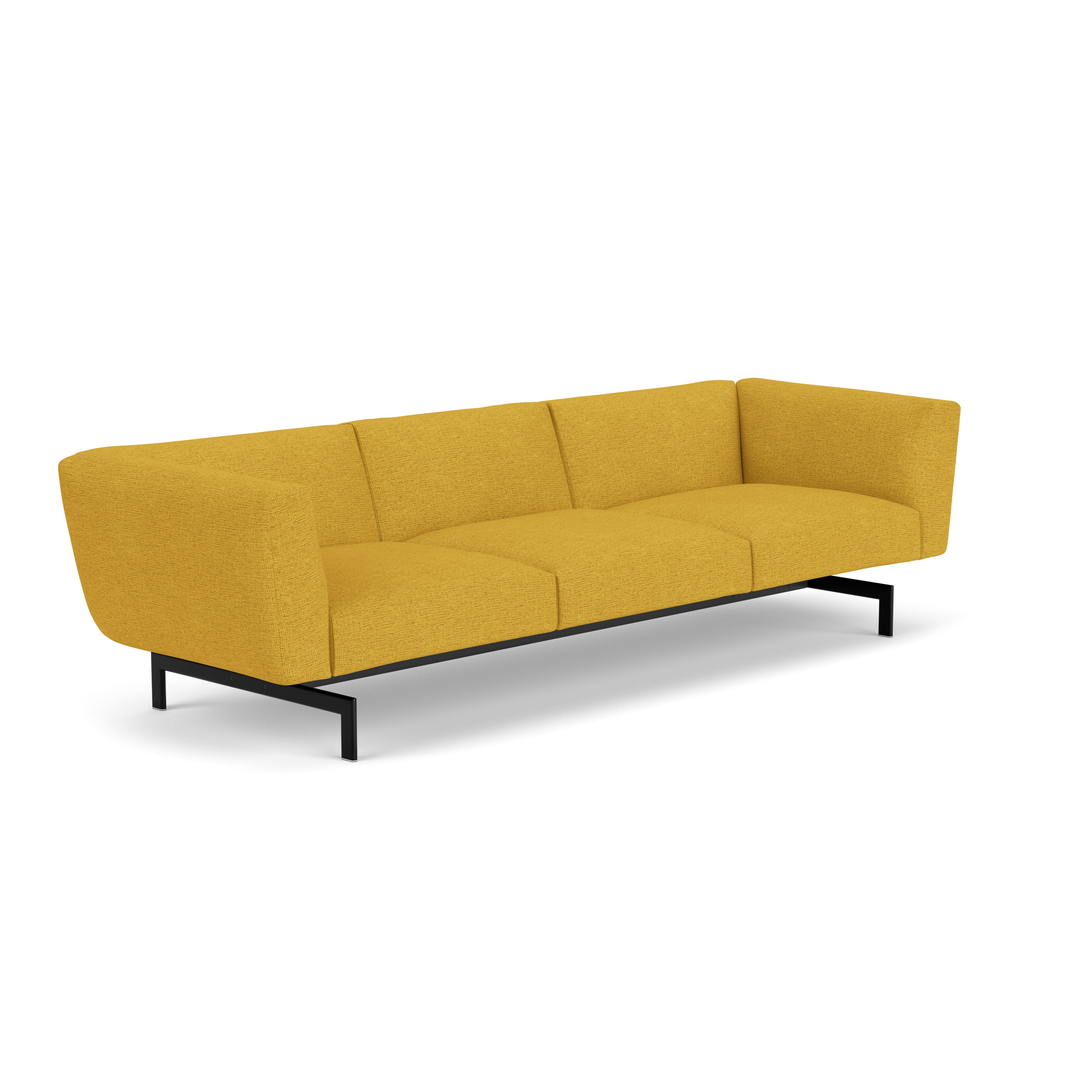 Avio Sofa - Three Seater, Diva, Daffodil, Black