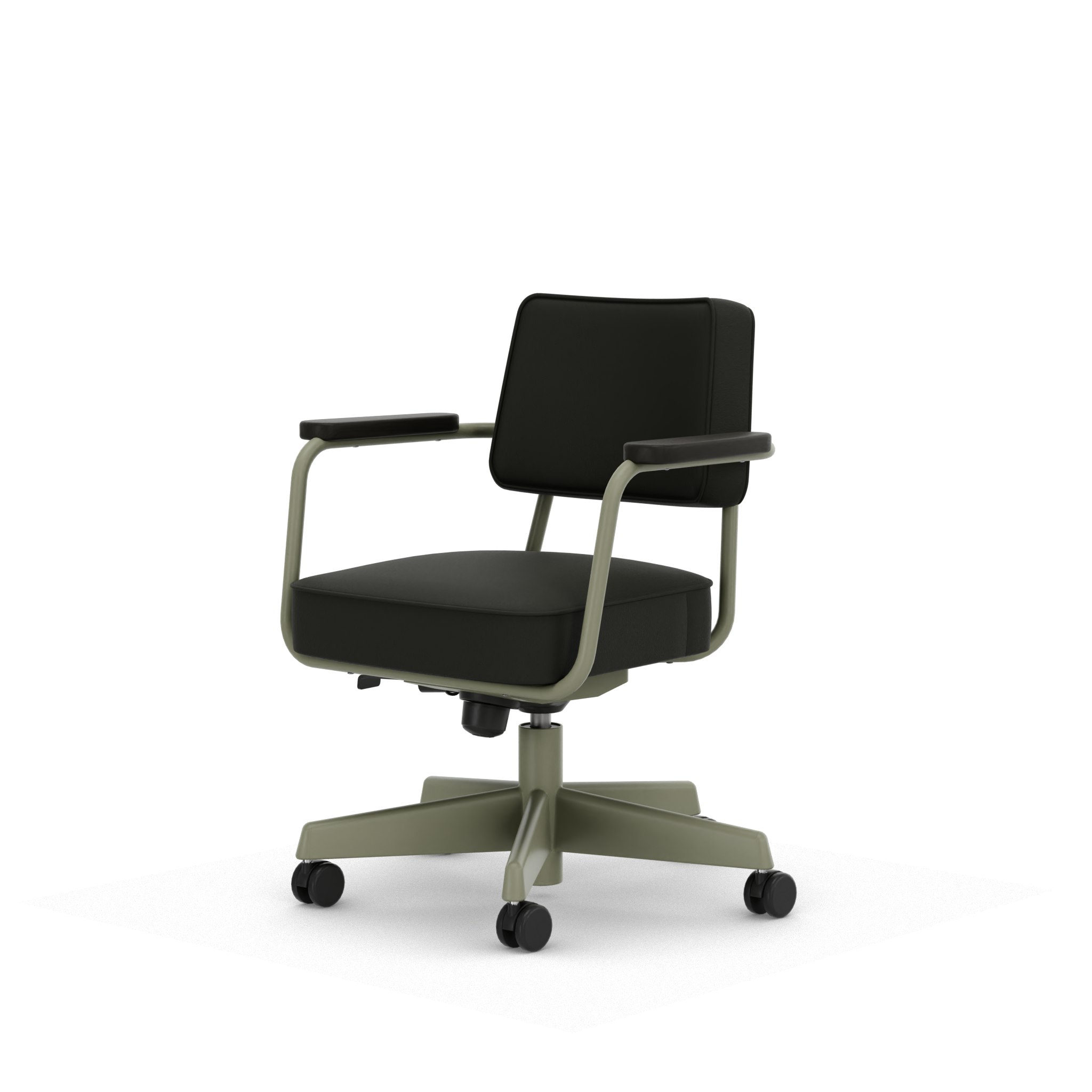 Fauteuil Direction Pivotant - Leather Premium F,   Nero,   Gris Vermeer,   Dark Oak,   Hard Castor