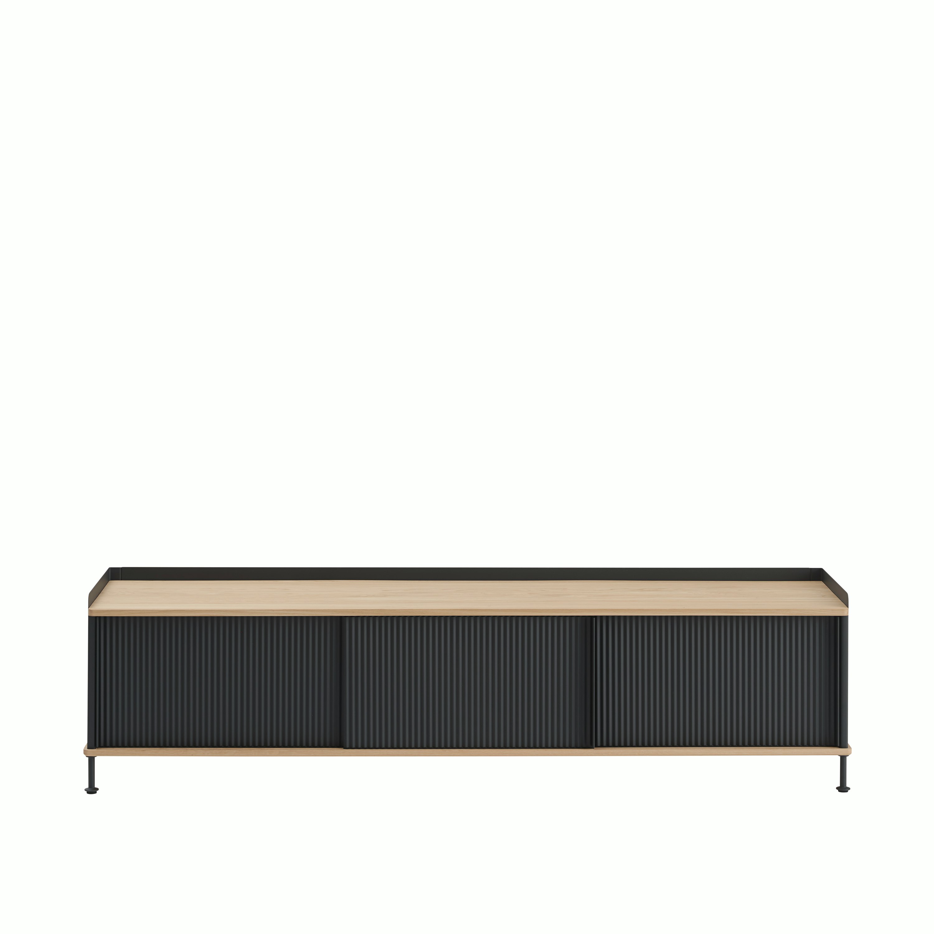 Enfold sideboard 186x45 h48 oak anthracite black front