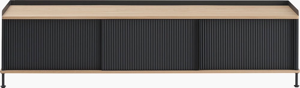 Enfold sideboard 186x45 h48 oak anthracite black front