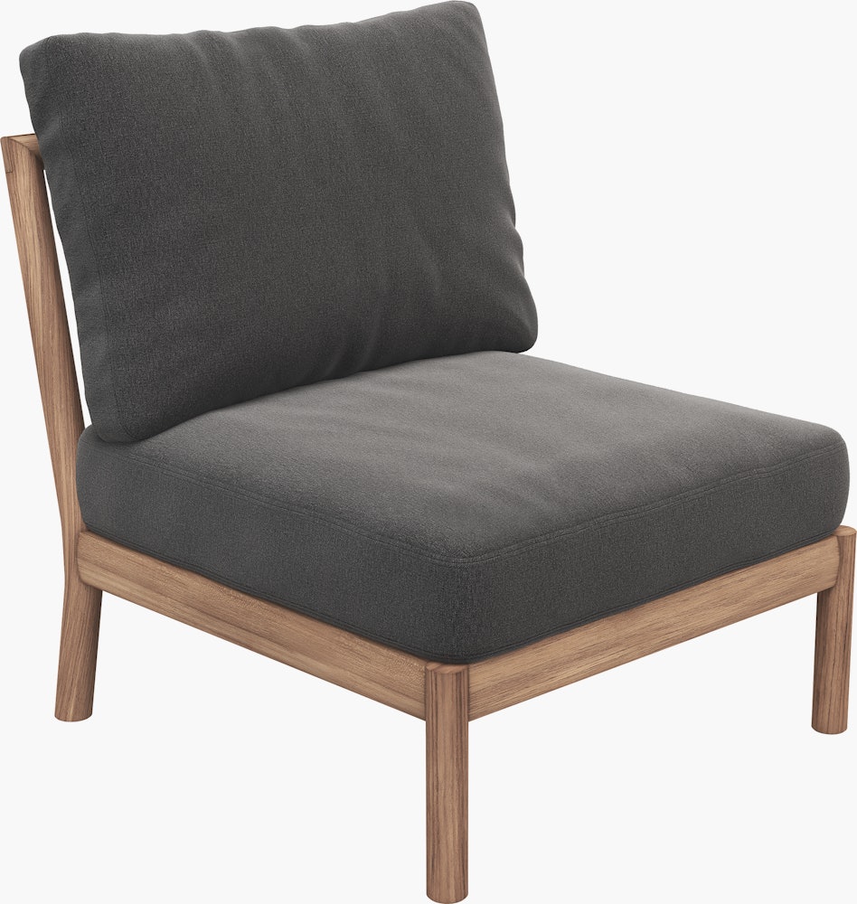 Tradition Outdoor Armless Seat Module - Charcoal