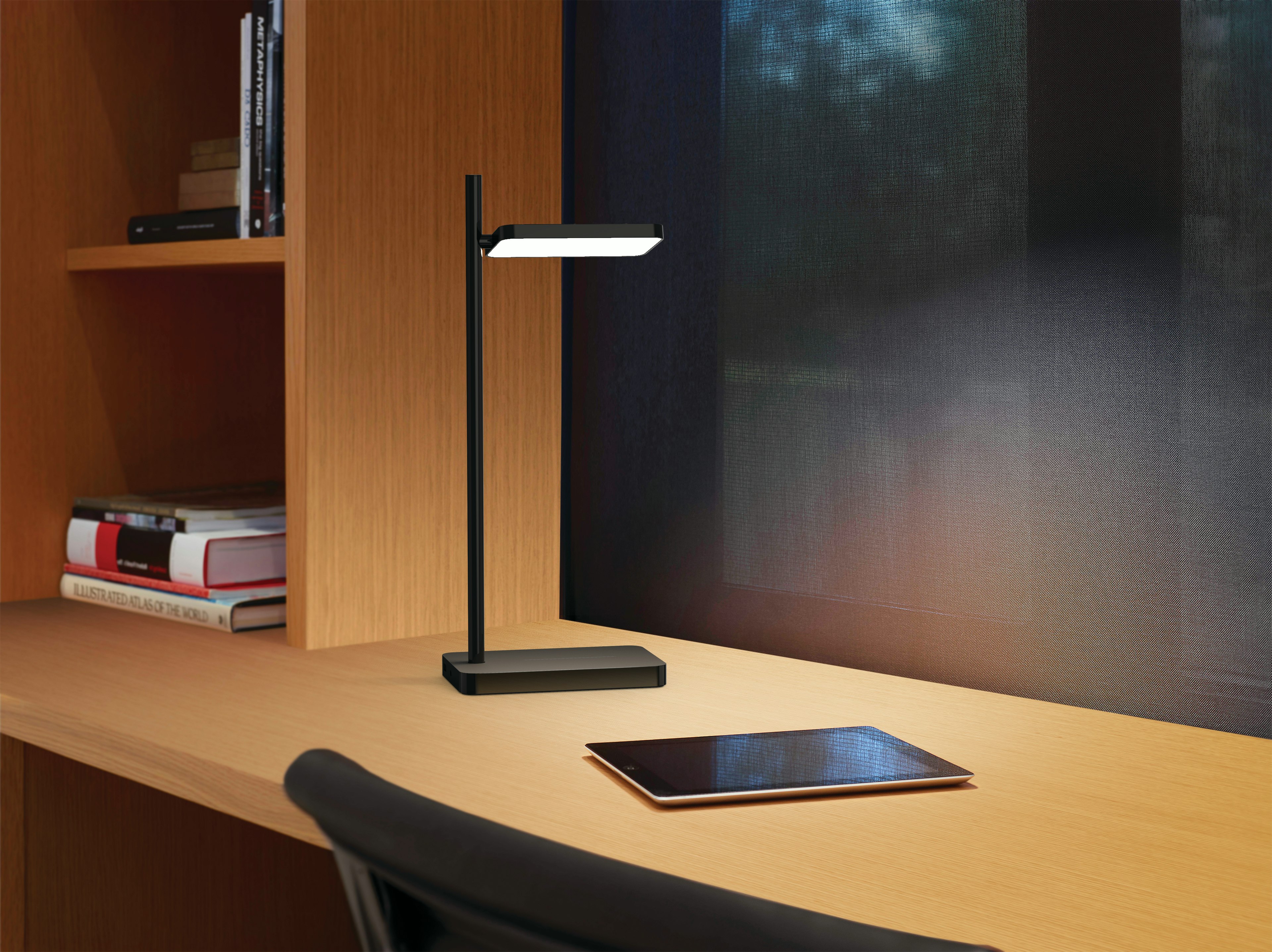 Talia Task Lamp on a desk in a home office setting
