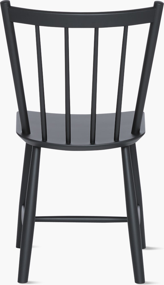 A black J 41 Side Chair viewed from the back