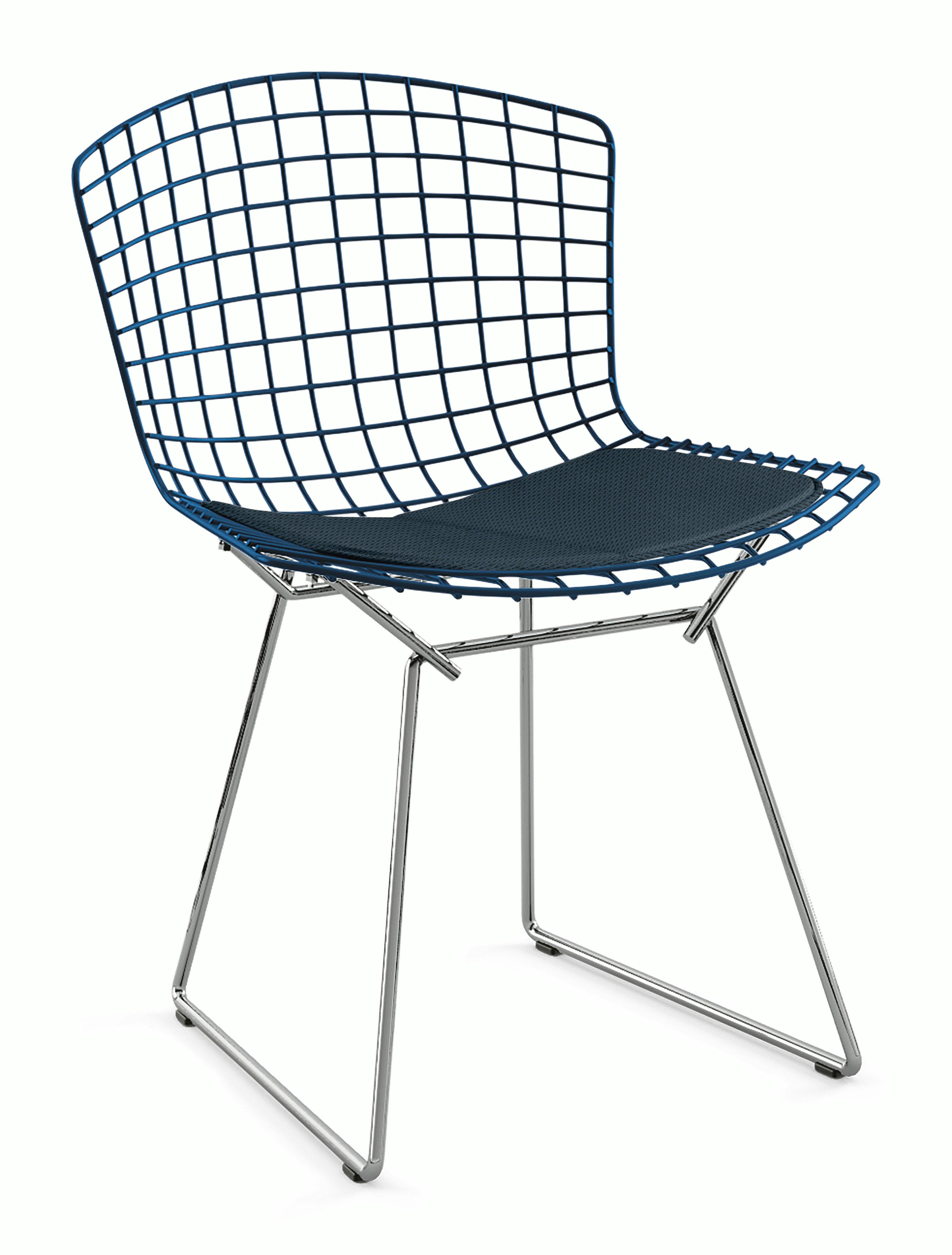 Bertoia Two-Tone Side Chair with Seat Pad