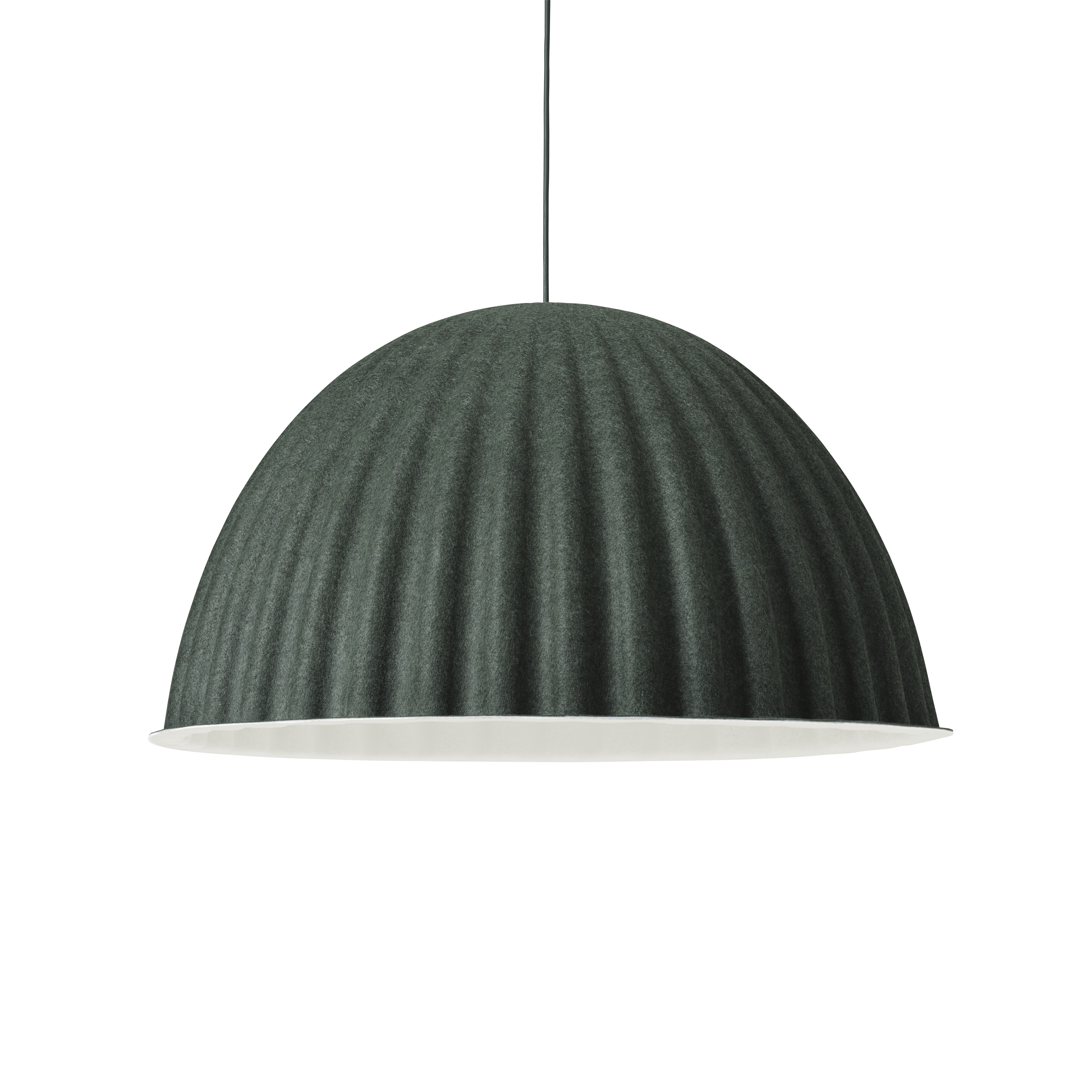 Under the Bell Pendant Lamp: Large, Dark Green