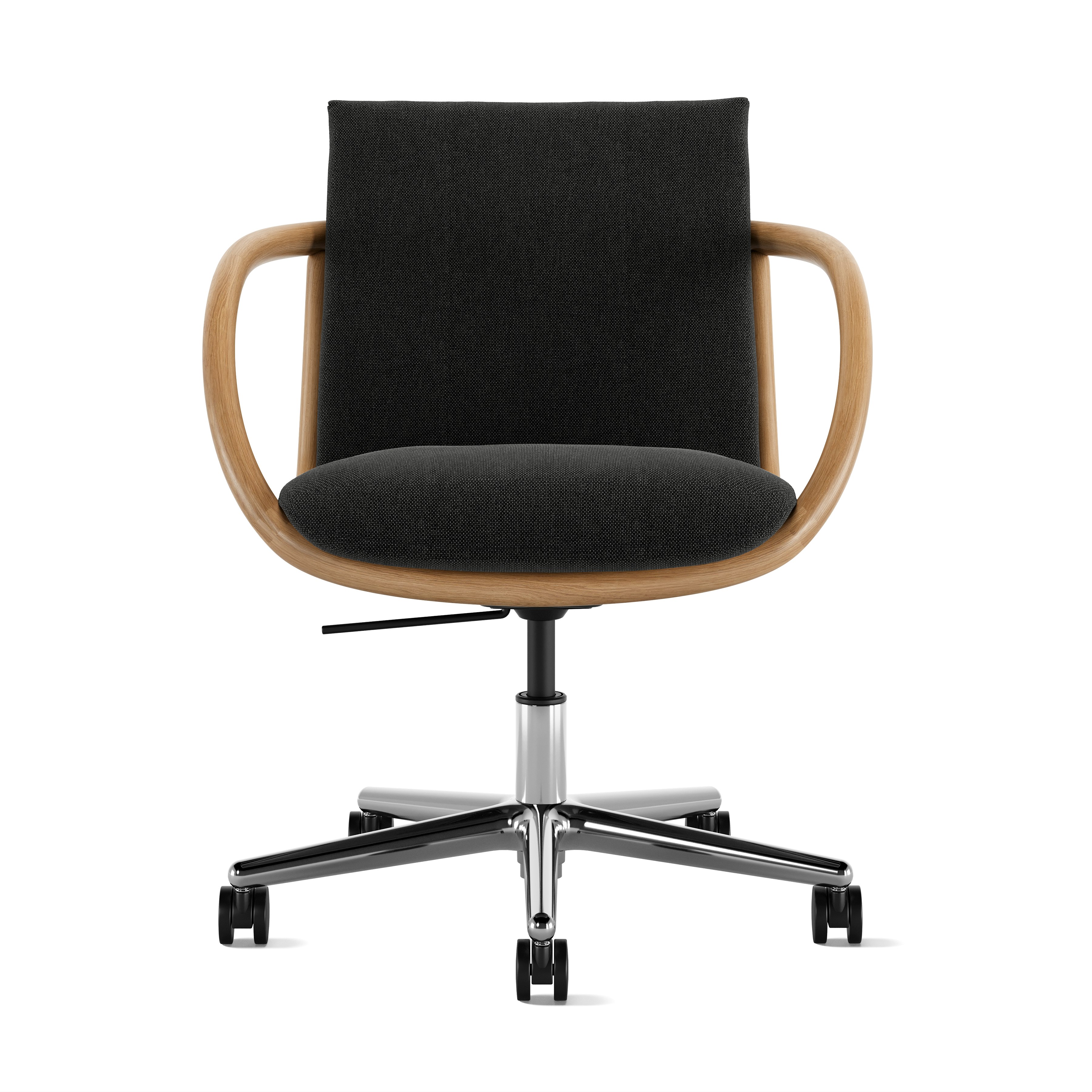 Full Loop Task Chair - Mode Talus,  Oak,  Polished Aluminum