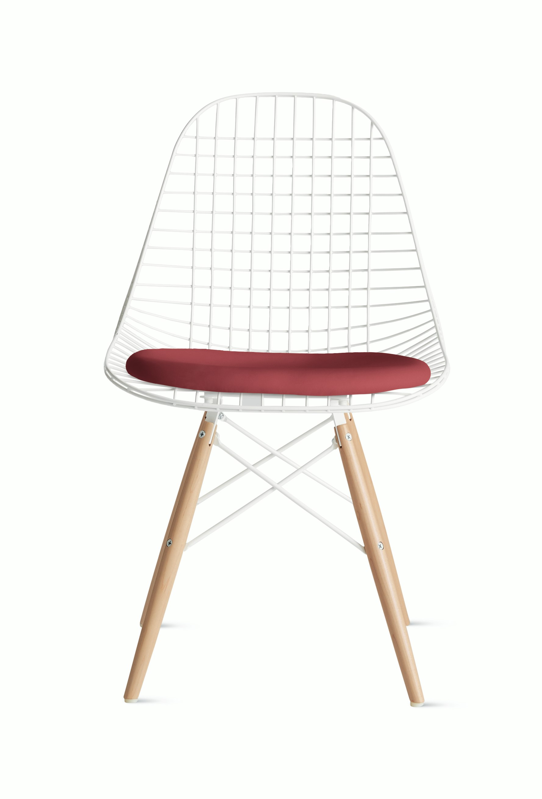Eames Dowel-Leg Wire Chair with Seat Pad (DKW.5)