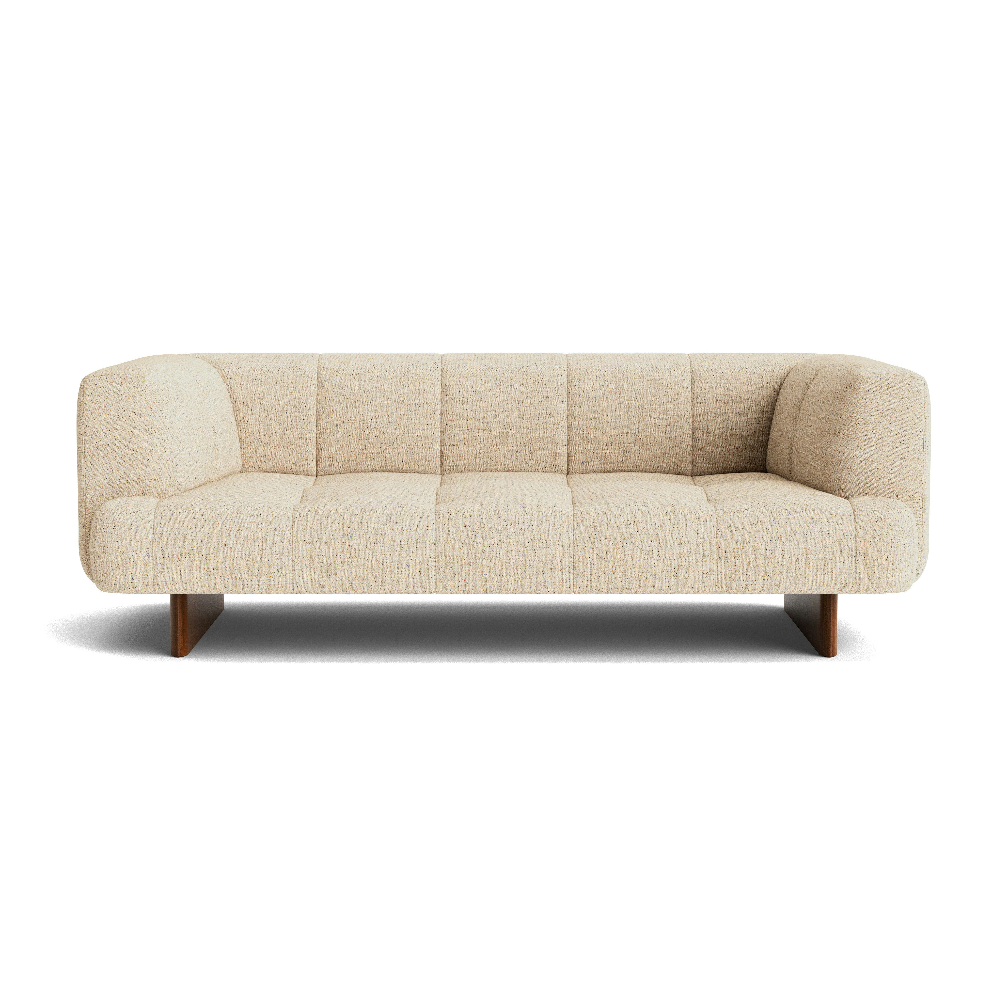 Quilton Lift Sofa - 2-Seat Sofa, Bolgheri, Natural, Lacquered Walnut