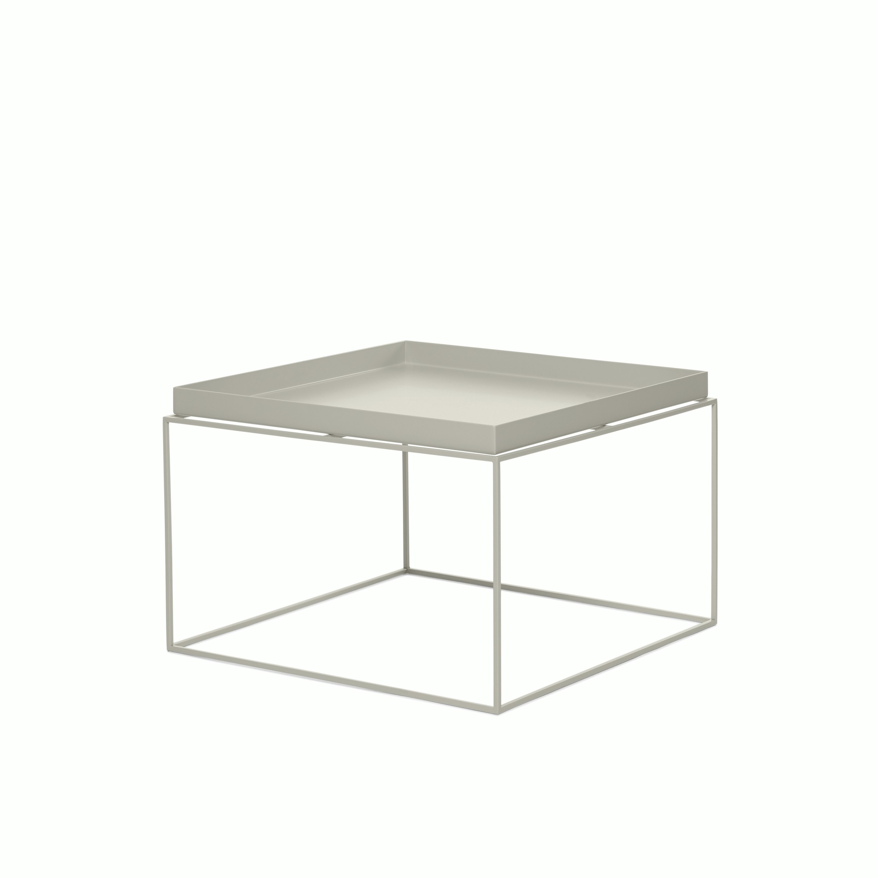 A warm grey Tray Coffee Table viewed from an angle