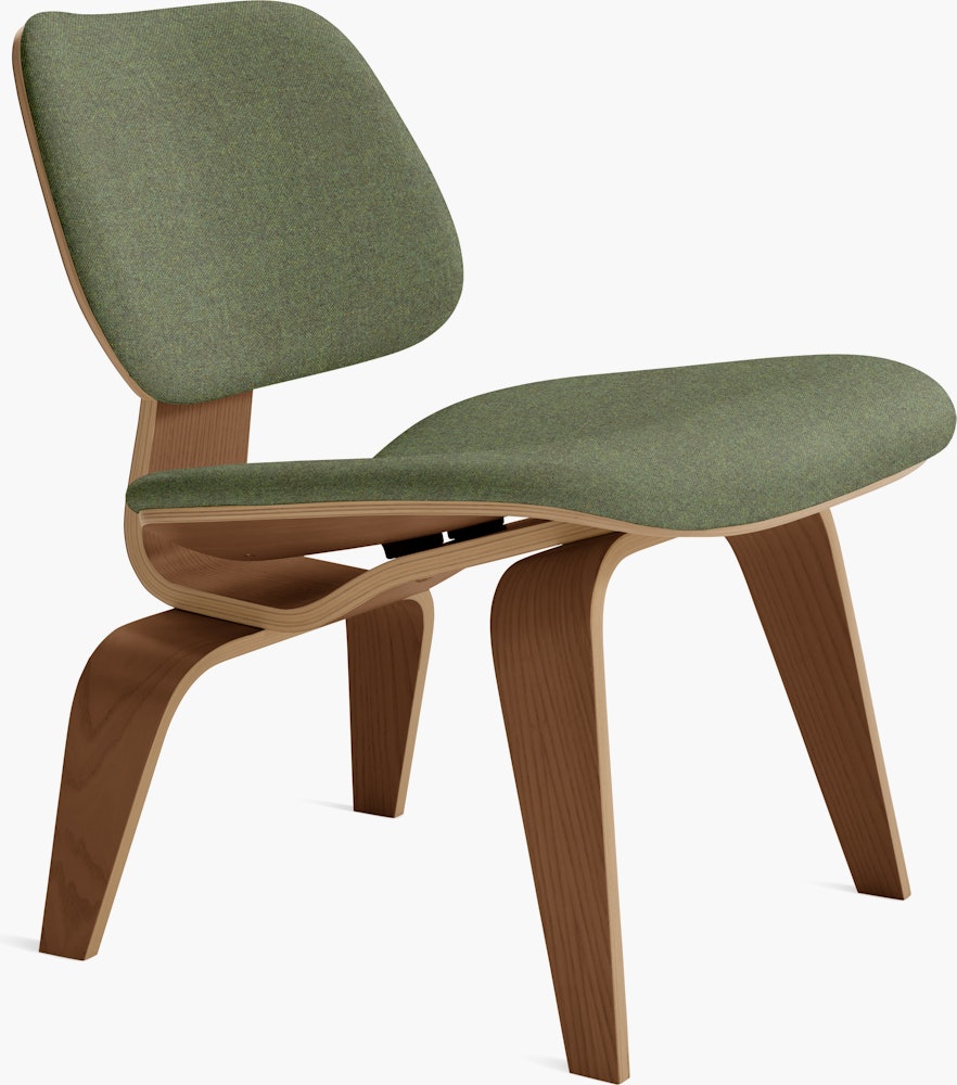 Eames Molded Plywood Lounge Chair Wood Base (LCW) - Upholstered,  Ebony,  Beck,  030 Woodlet