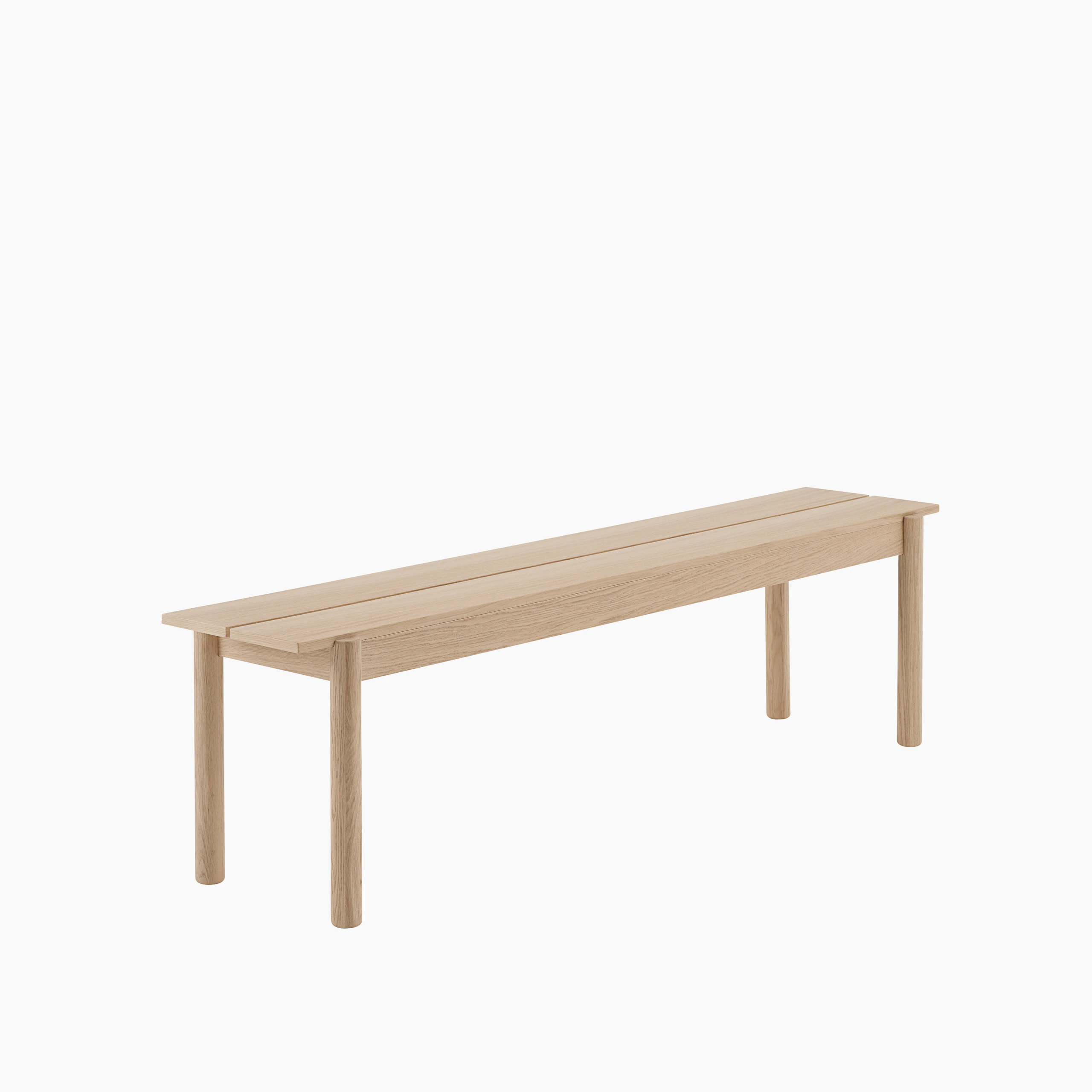 Linear wood oak bench 170 Muuto