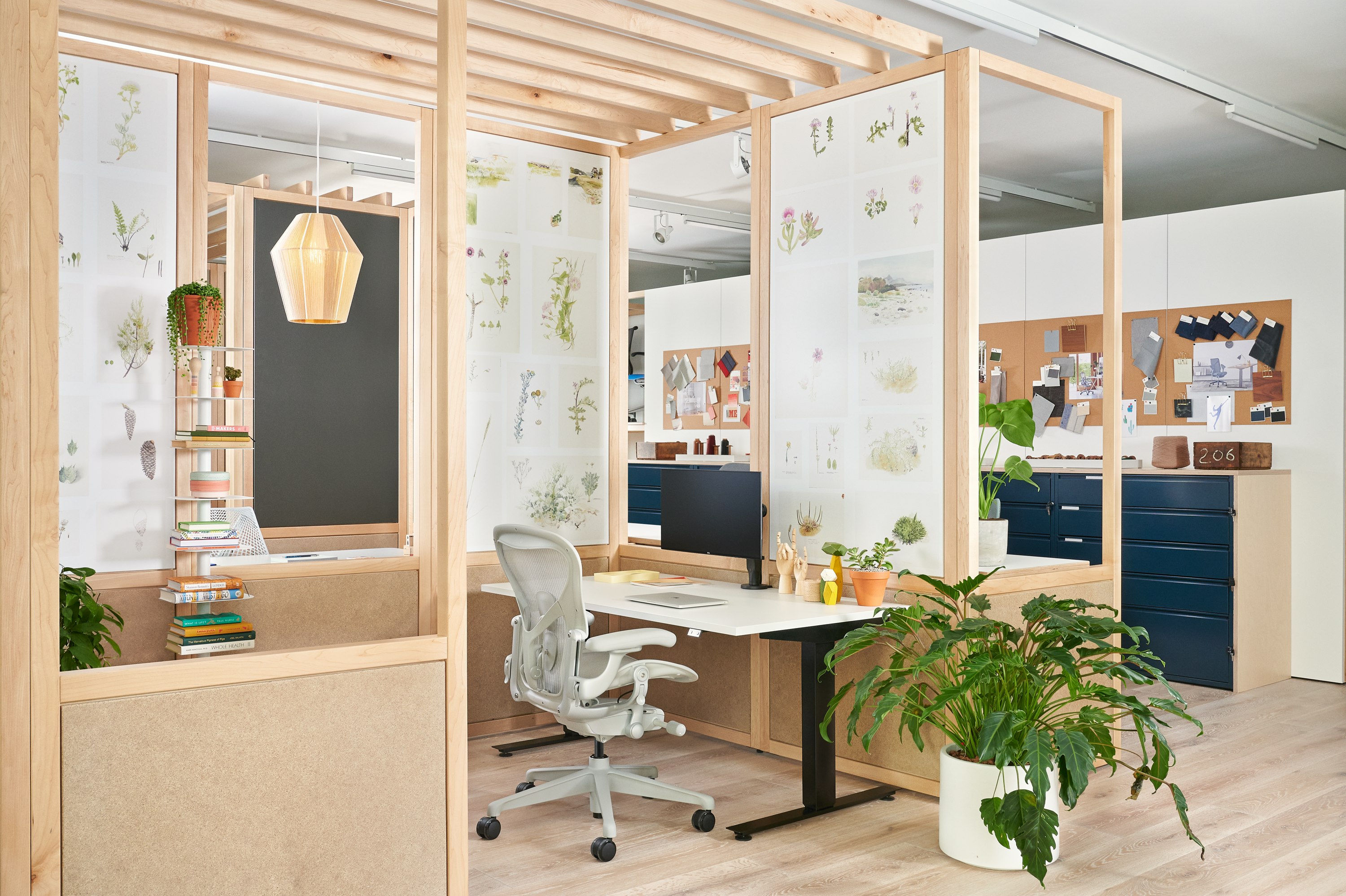 Home office setting in Herman Miller retail space.