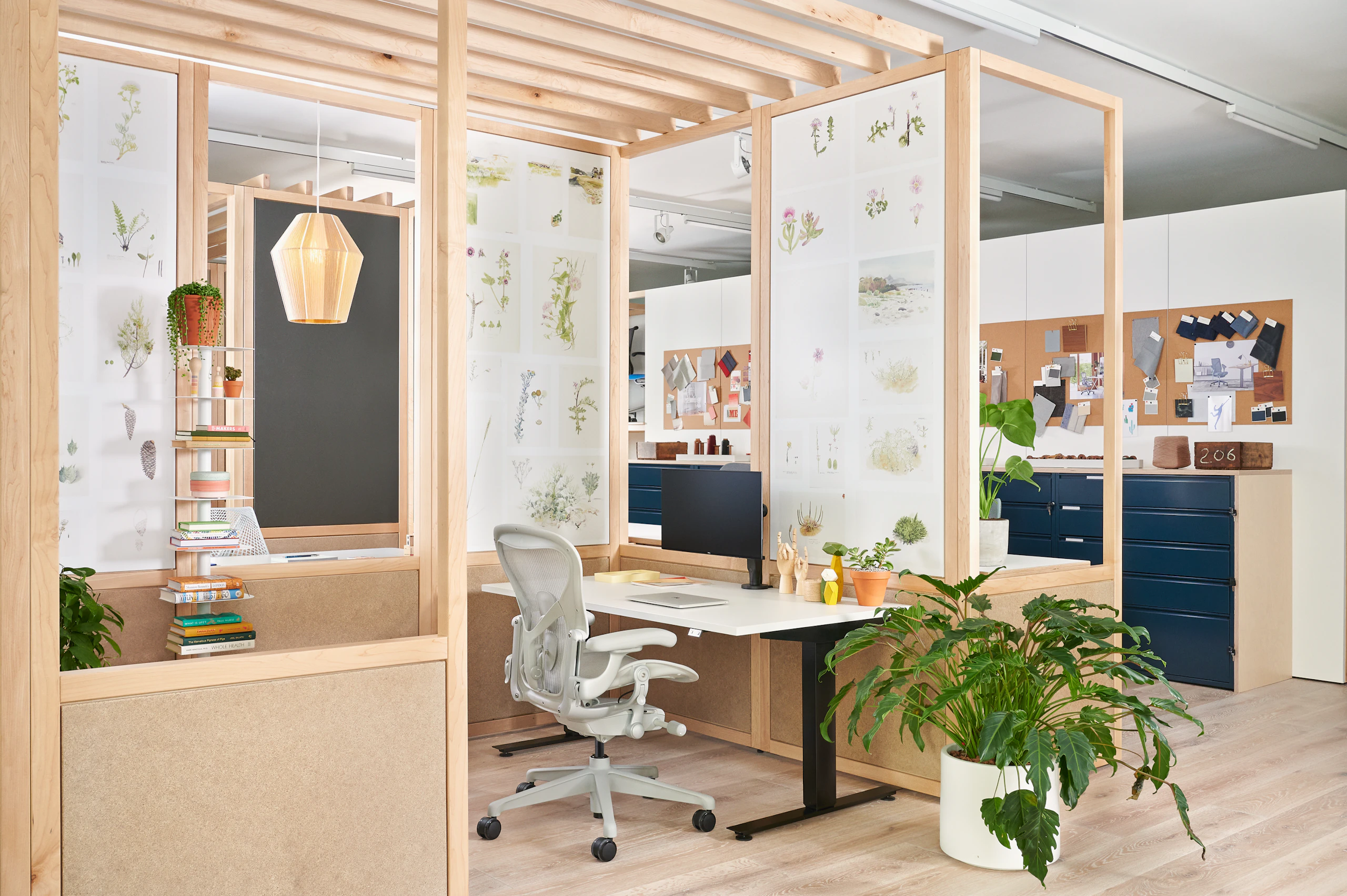 Home office setting in Herman Miller retail space.