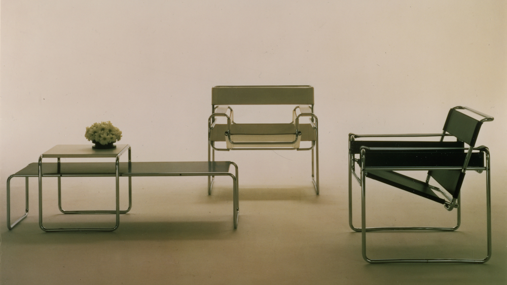 Archival Image of Wassily Chairs and Laccio Tables