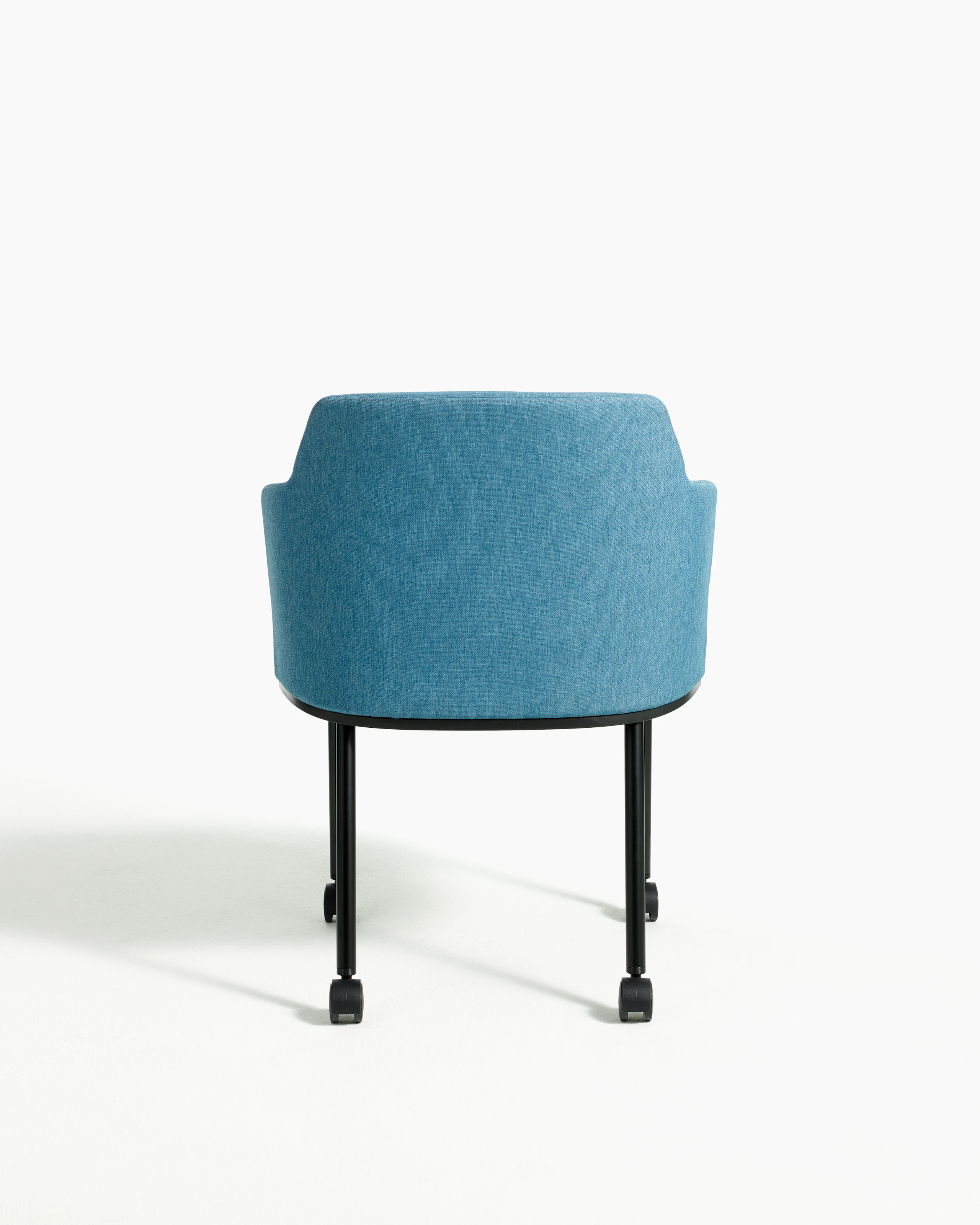 casters side seating mobile upholstered 4-leg 4 leg
