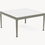 1966 Coffee Table - 28" x 28", White Porcelain, Light Bronze