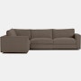 Reid Corner Sectional - L-Shaped Four Seater Sectional,  Standard,  Pebble Weave,  Bark,  1" Block"