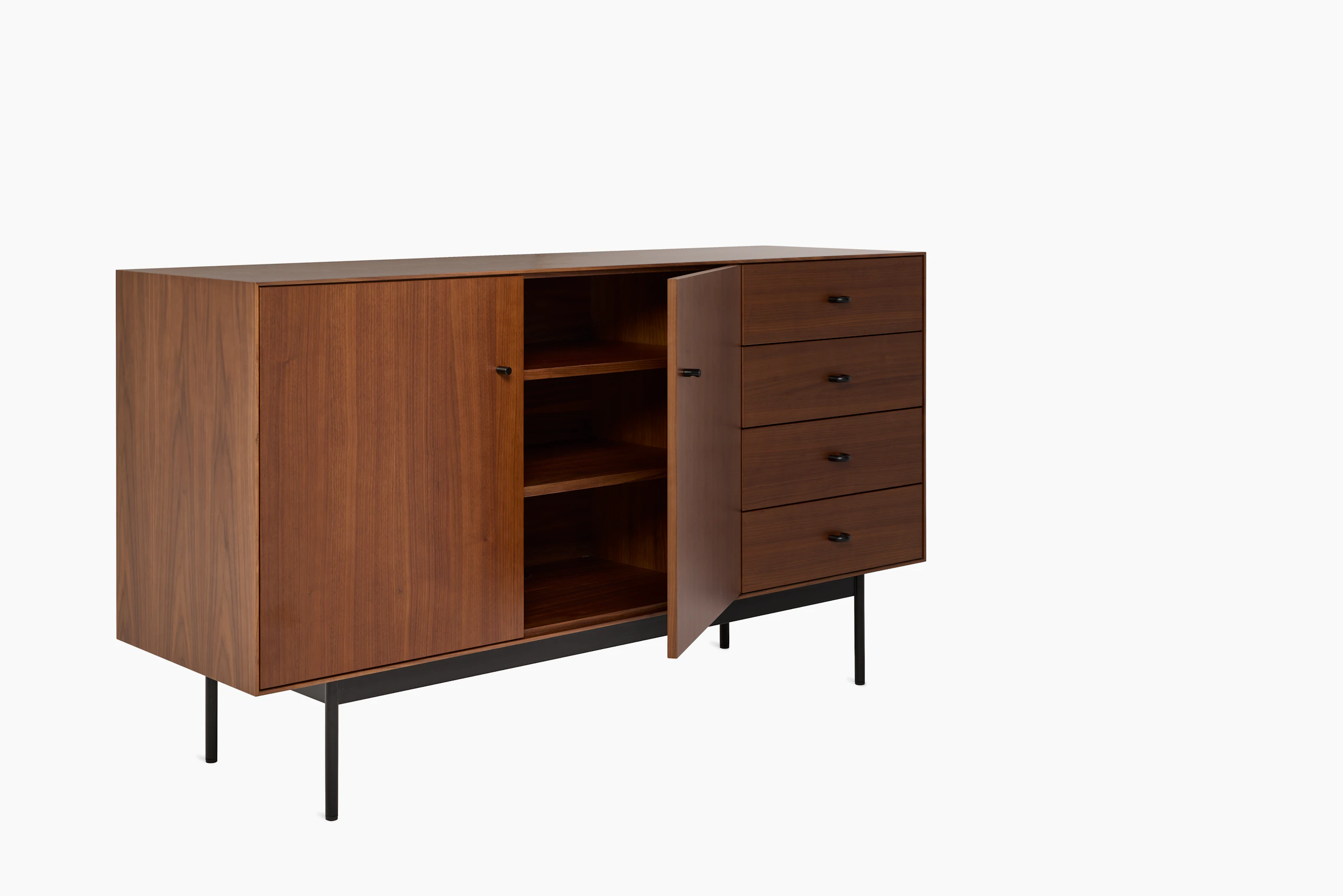 Loop Credenza - Walnut, Black