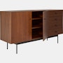 Loop Credenza - Walnut,  Black
