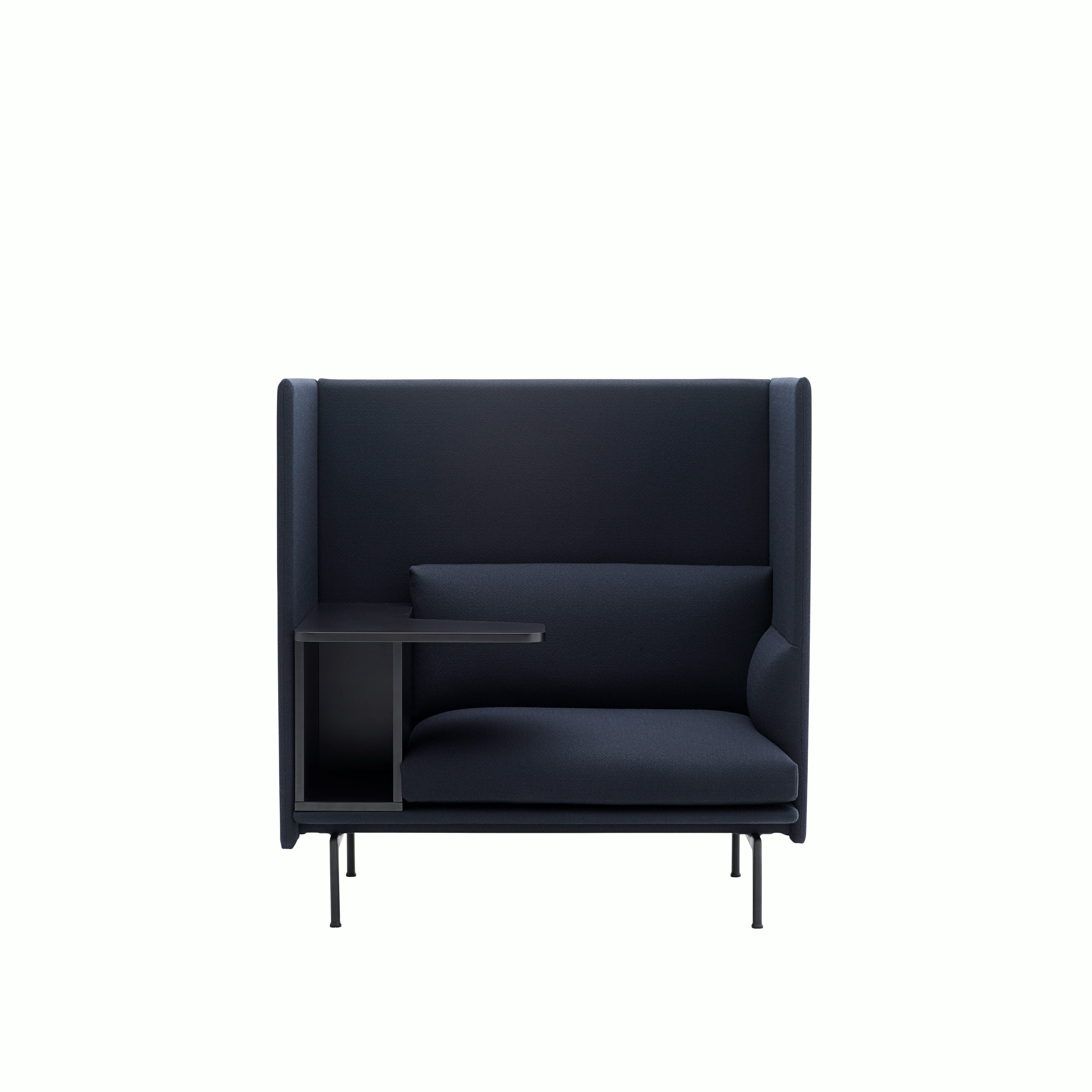 Outline highback work one seater vidar 554 left Muuto