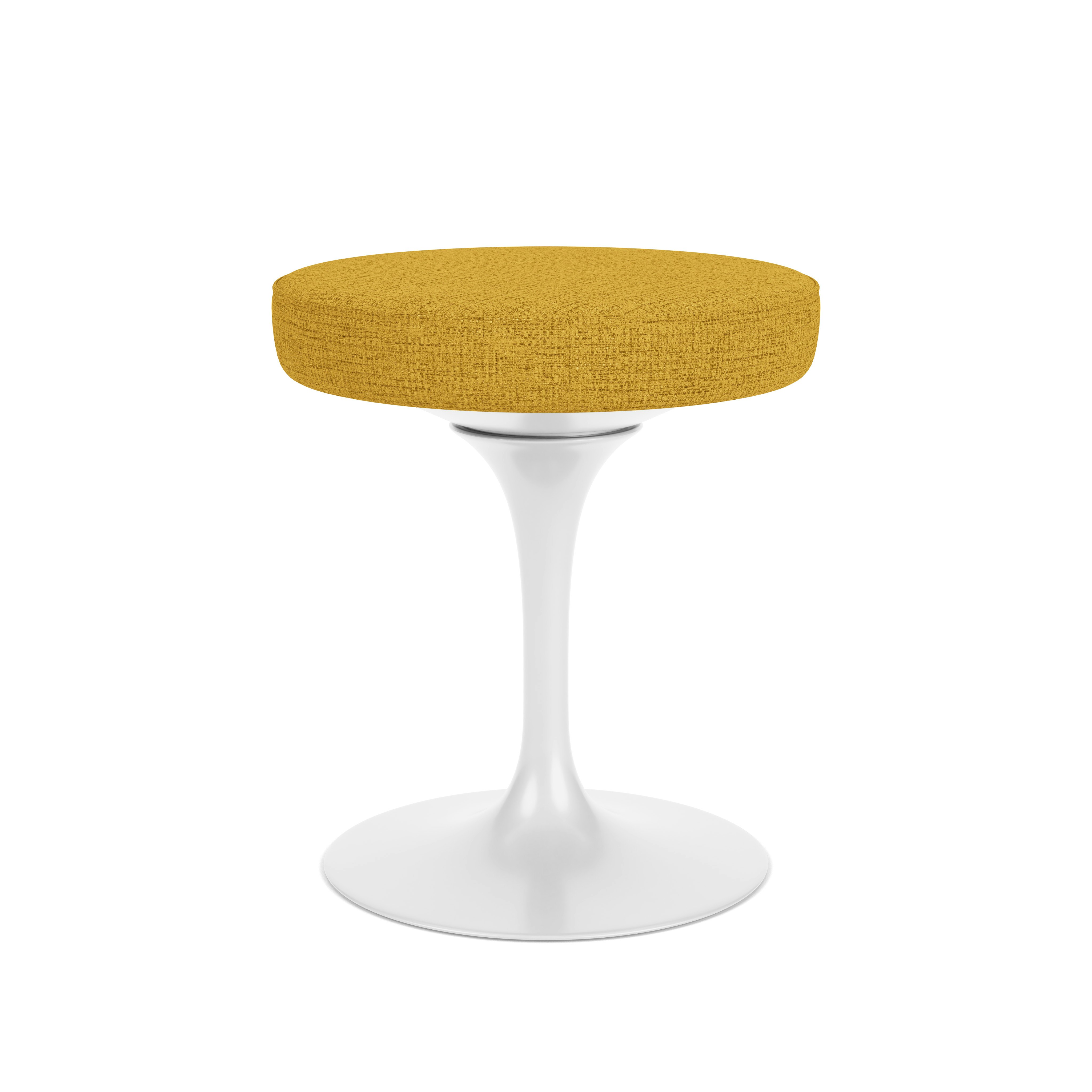 Saarinen Tulip Stool - Diva, Daffodil, White Base