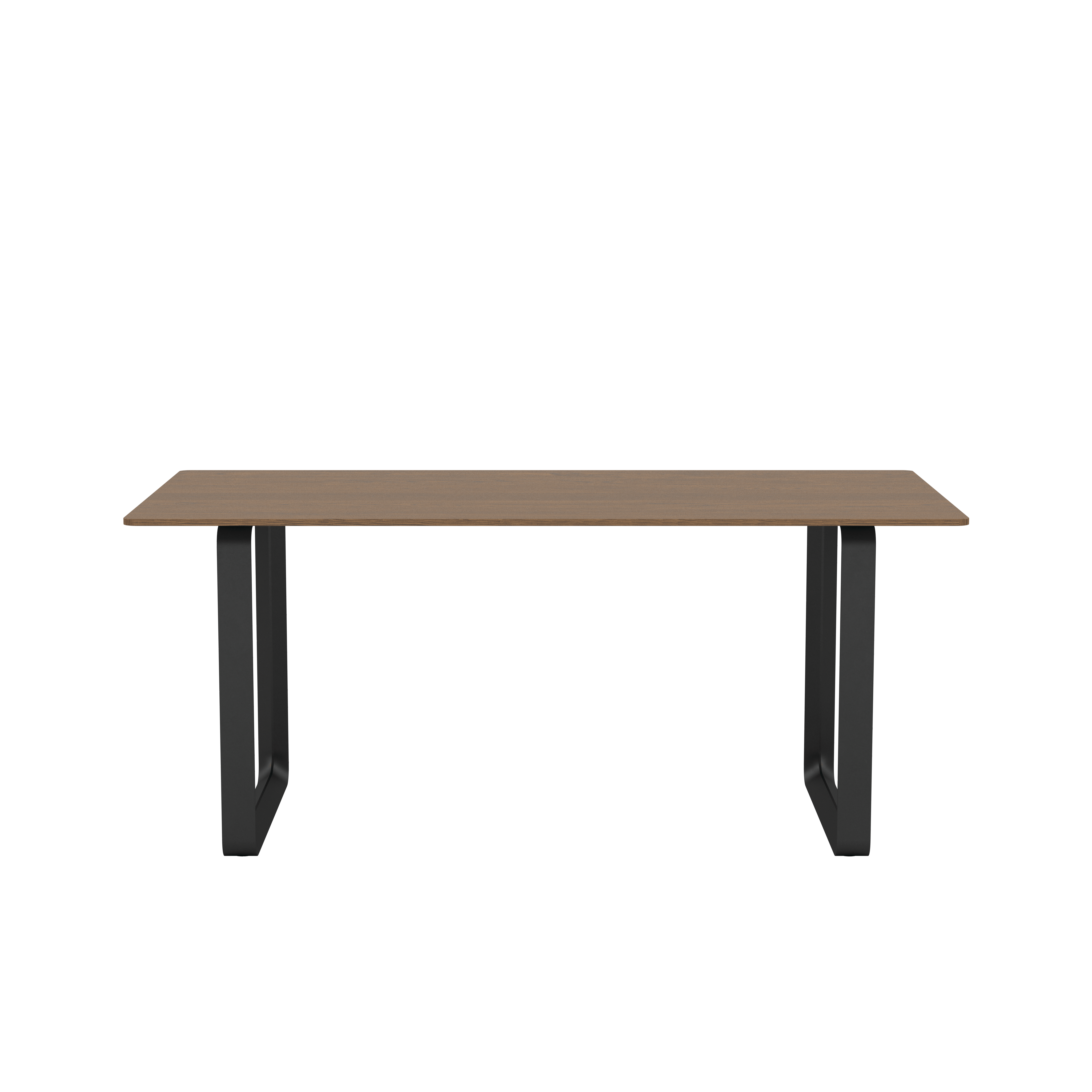 70/70 Table - 67" x 33"",  Solid Smoked Oak/Black"